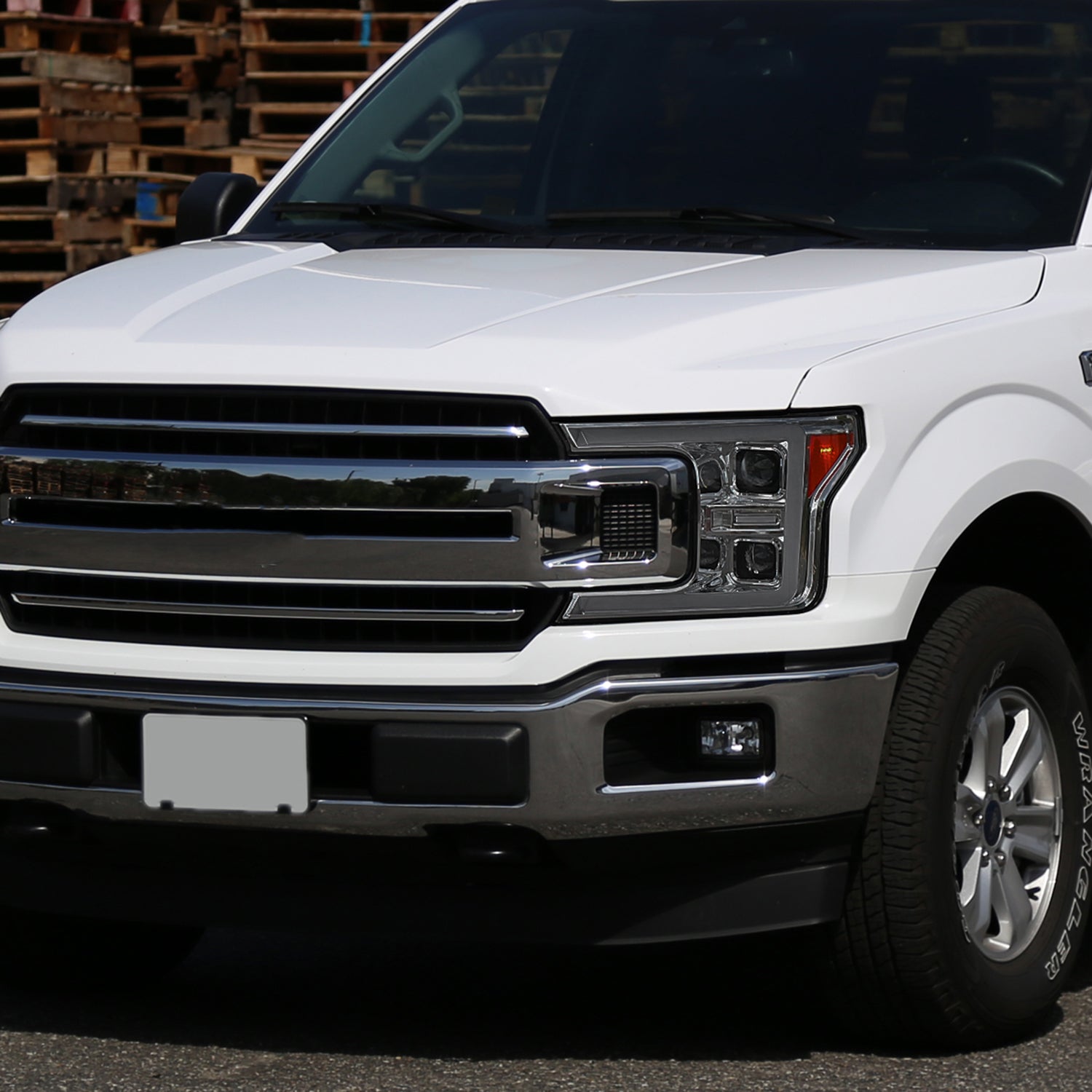 2018-2020 Ford F-150 LED C-Bar Headlights Signal Lights Chrome / Smoked