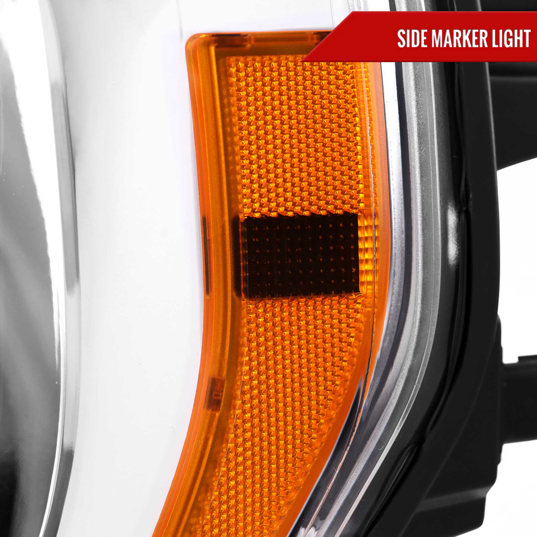 For Ford F-150 2021-2023 Factory Style Headlight (Chrome Housing / Clear Lens )
