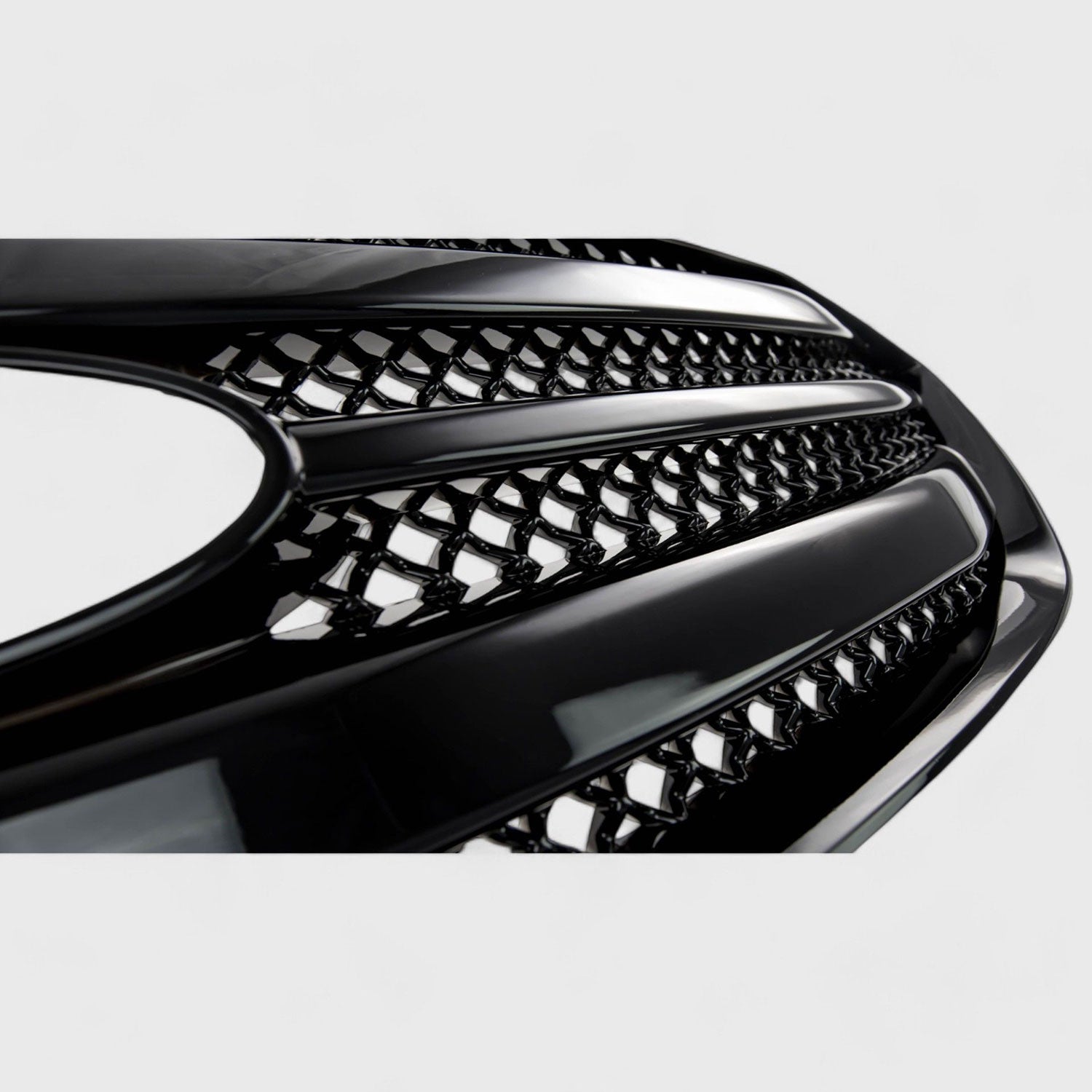2013-2019 Ford Taurus Grille Overlay Gloss Black 1Pcs ABS Plastic
