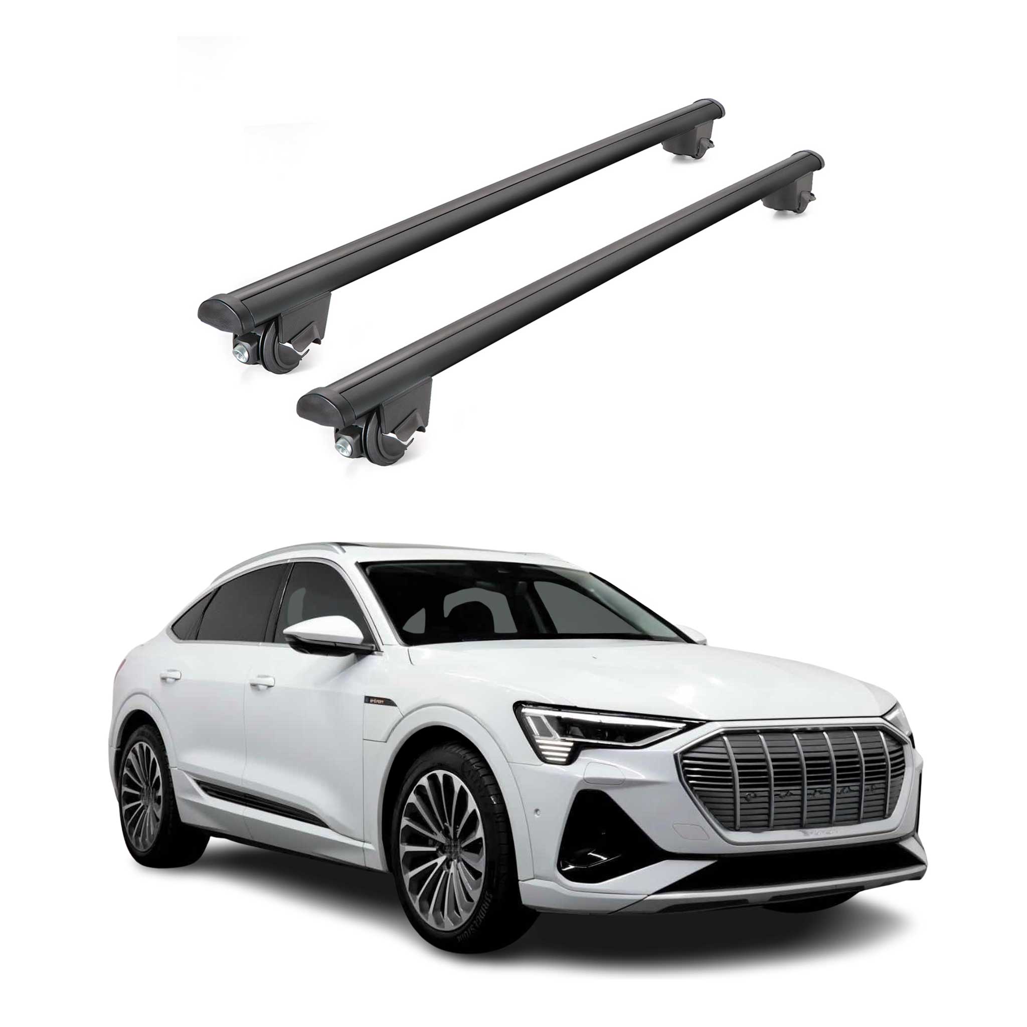 2019-2026 Audi Q8 e-tron sportback Roof Rack Cross Bars Luggage Lbs Black 2 Pcs
