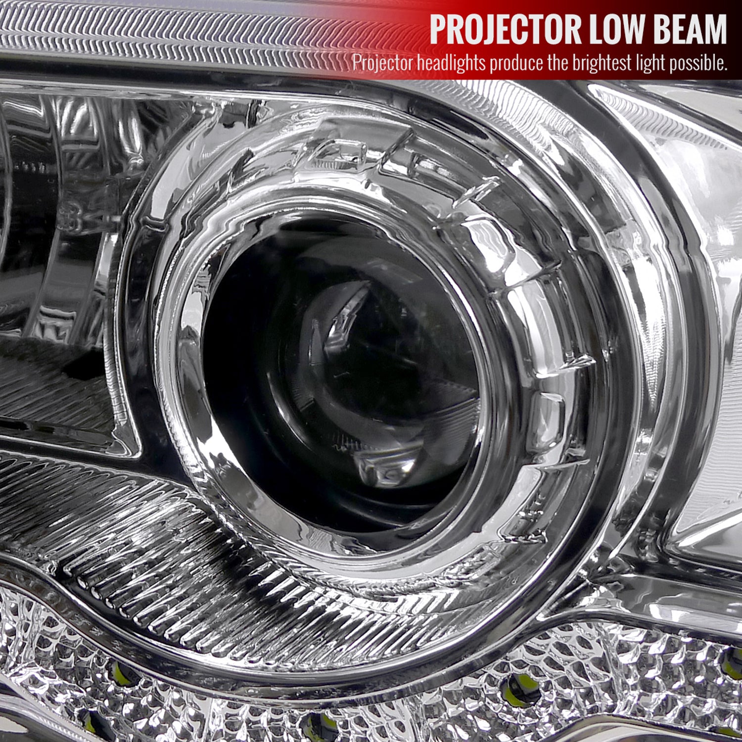 1999-2004 Ford F-250/350/450/550/Excursion Headlights LED Light Chrome