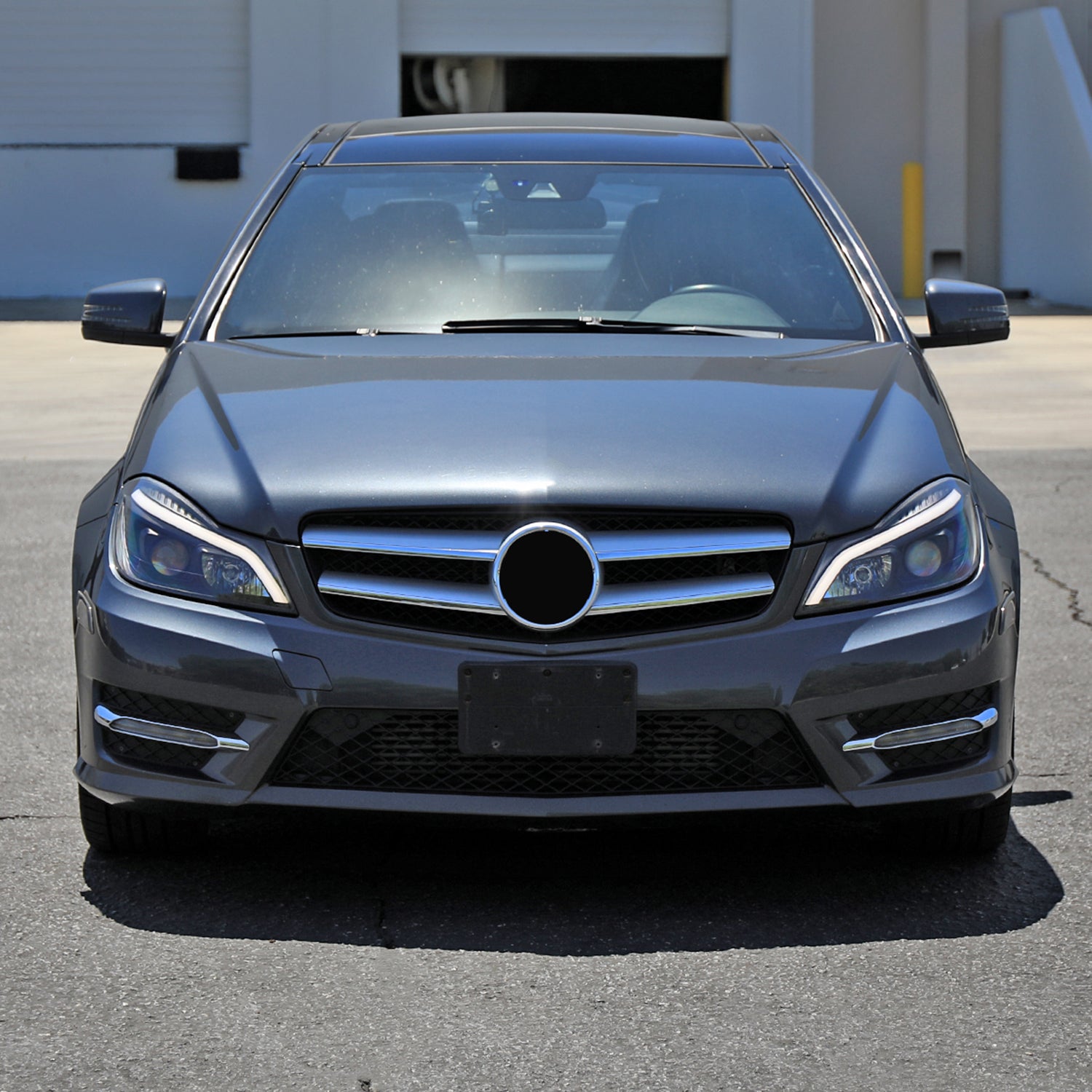 2012-2014 Mercedes-Benz W204 C-Class LED Bar Projector Headlights Black