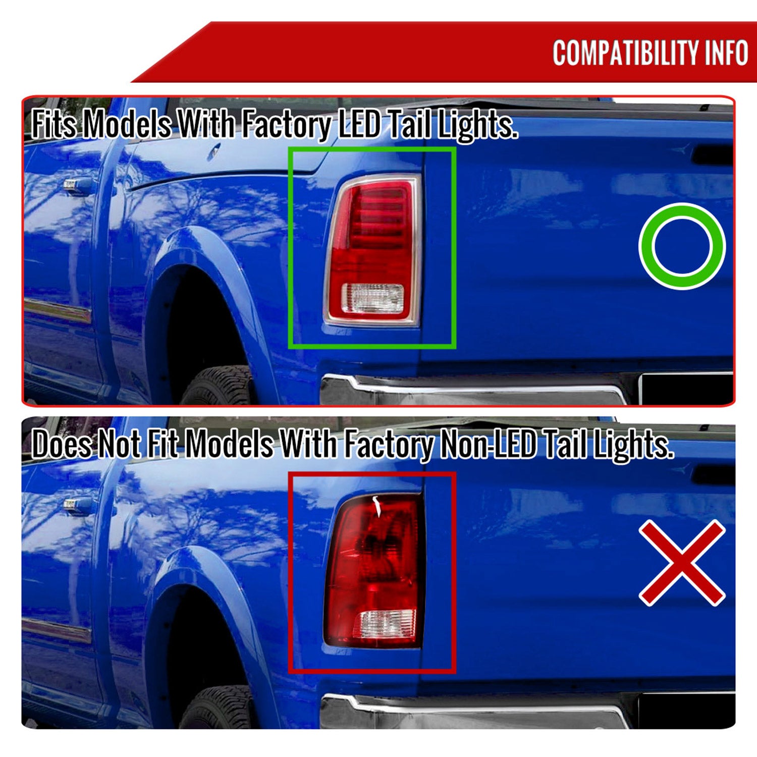 2013-2018 RAM 1500/2500/3500 Signal LED Tail Lights Matt Black/Clear