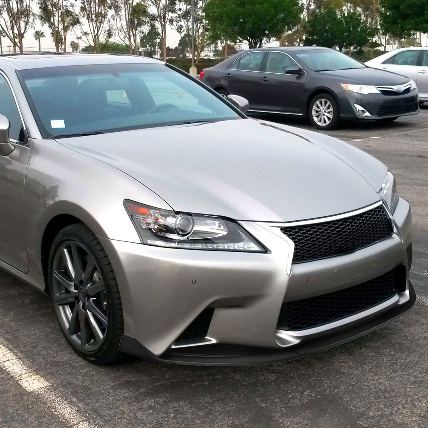 2013-2015 Lexus GS350/GS450h F-Sport Matt Black Front Bumper Lip Splitter Kit