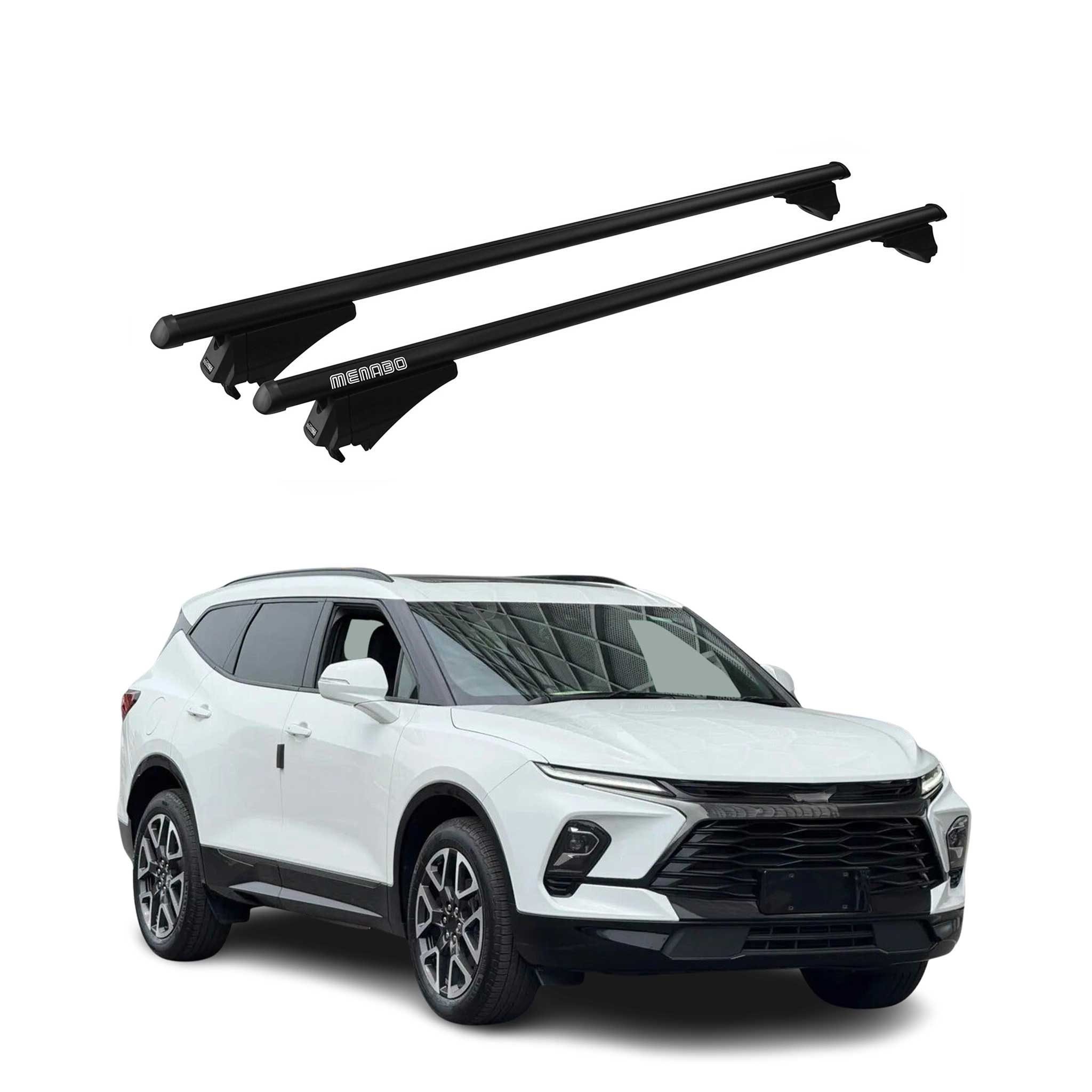 Cross Bars Roof Racks Aluminium for Chevrolet Blazer EV 2024-2026 Black 2Pcs