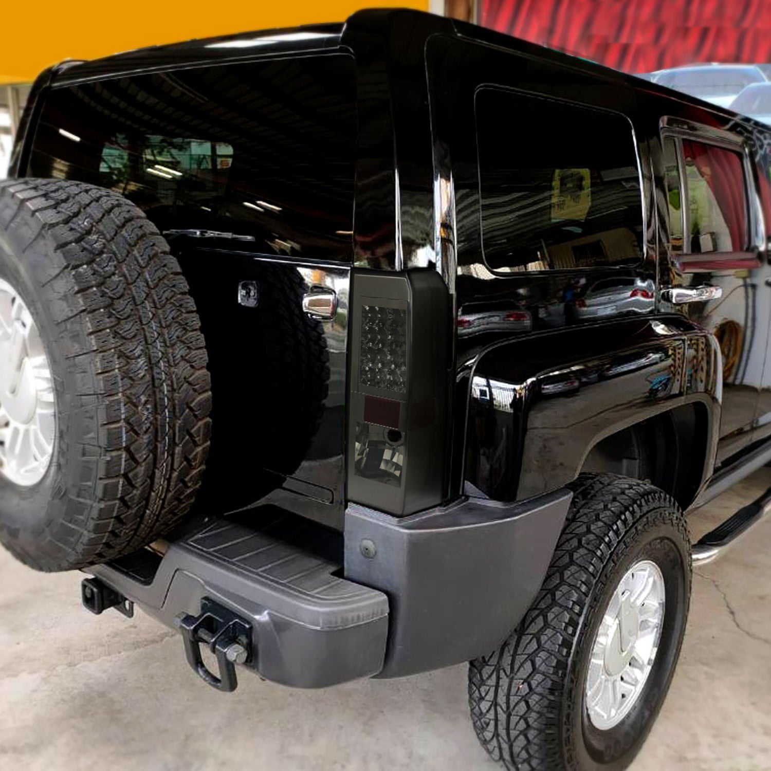 2005-2010 Hummer H3 LED Tail Lights Chrome Housing/Smoke Lens