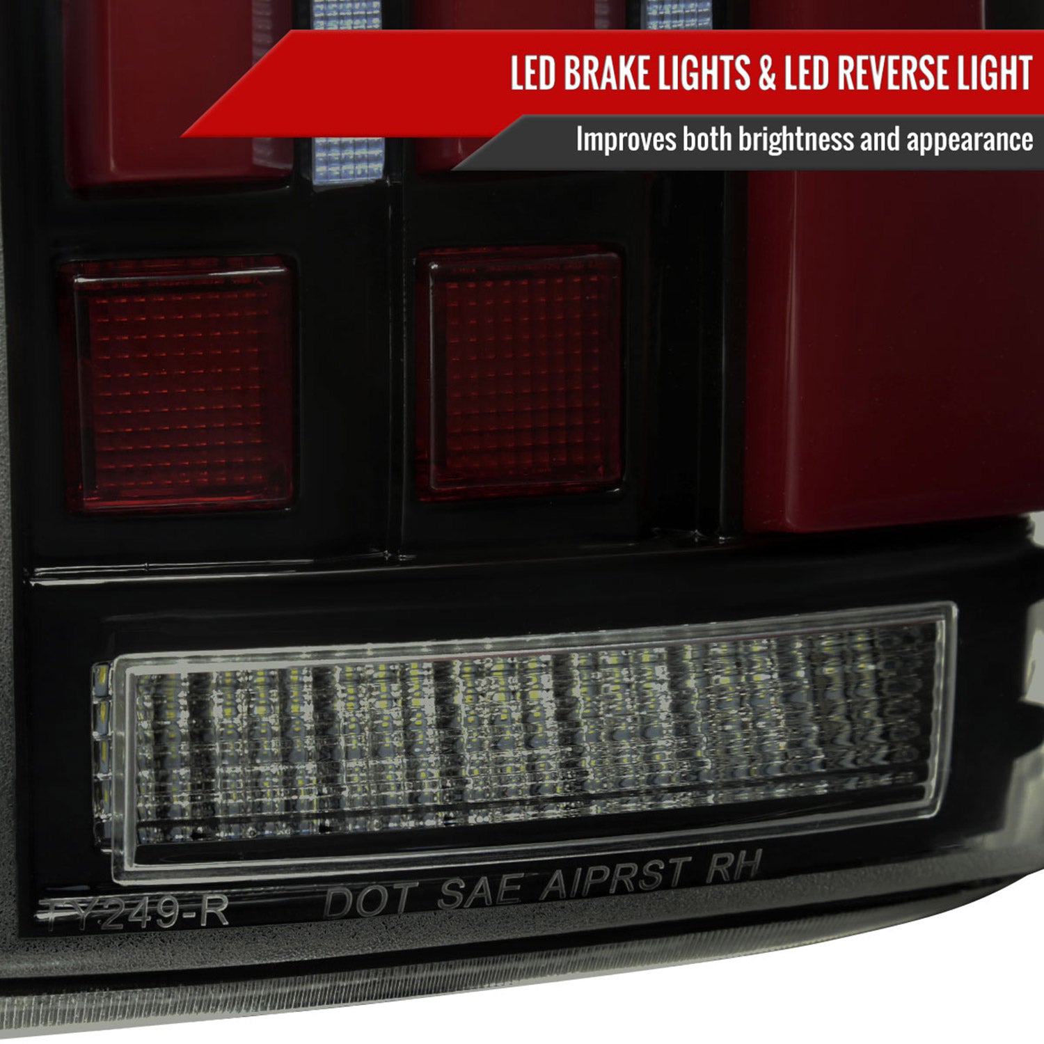 2007-2013 Toyota Tundra Sequential Red LED Bar Tail Lights Glossy Black/Smoke