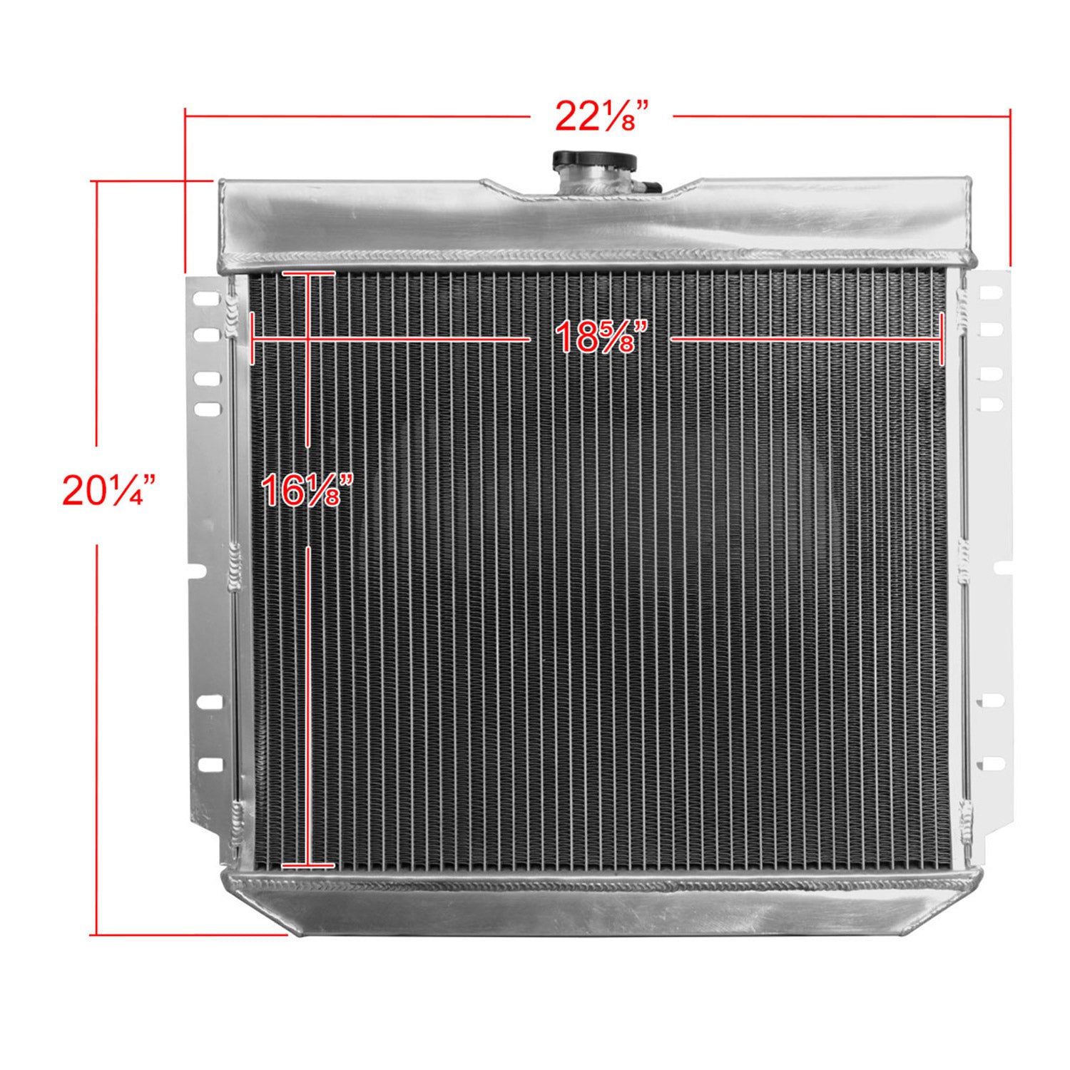 1963-1977 Ford Mustang Mercury Comet/Cougar/XR7 3 Row Radiator & Shroud Fan