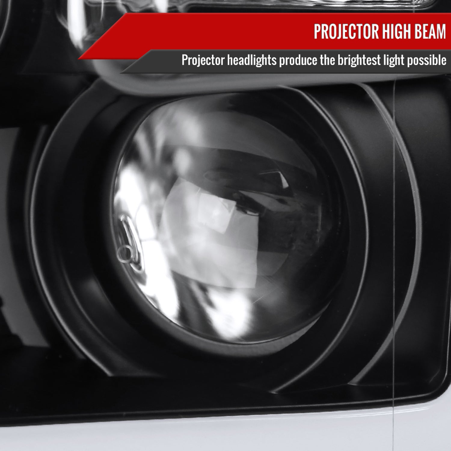 2015-2017 Ford F-150 LED Bar Projector Headlights - RS Matte Black / Clear