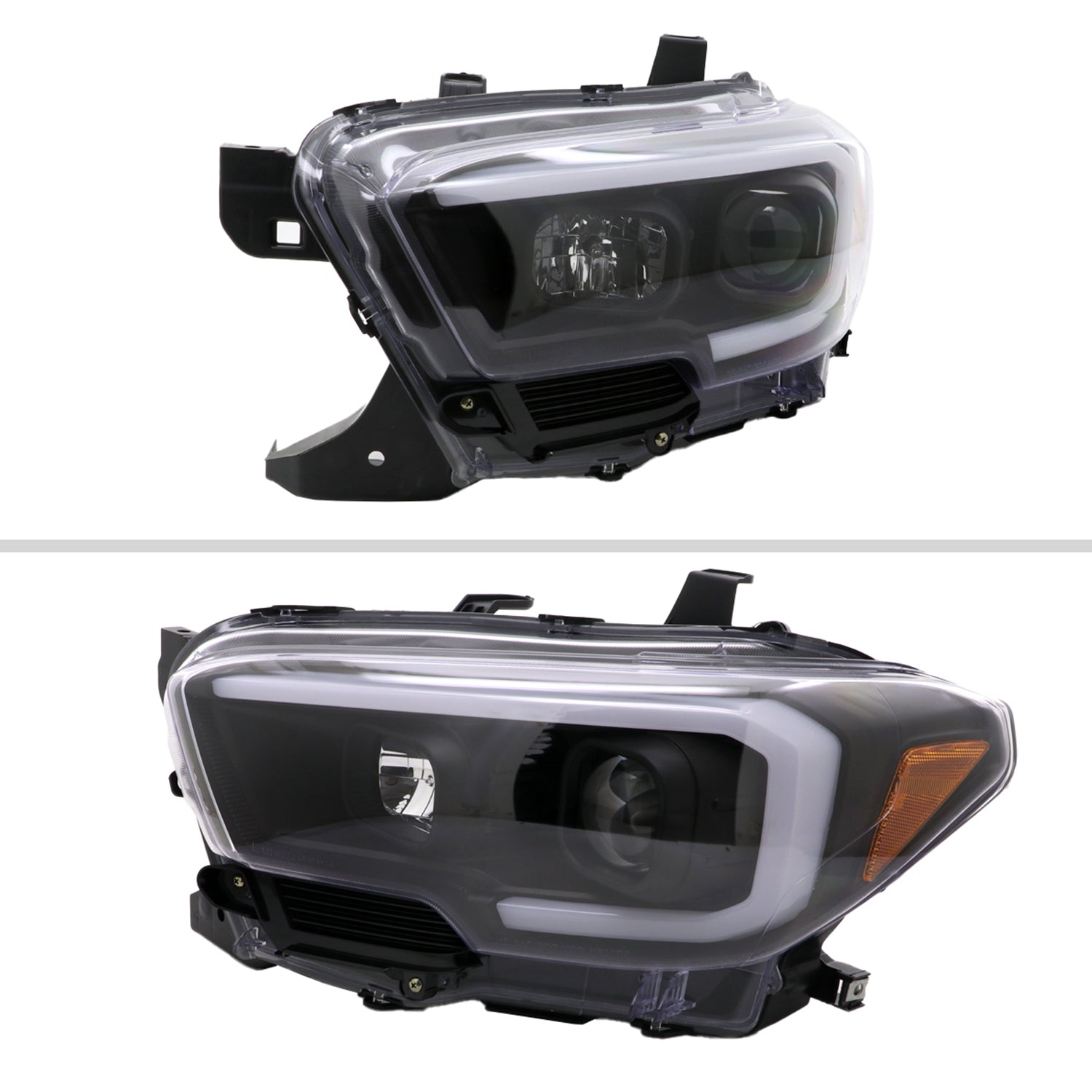 2016-2023 Toyota Tacoma Switchback LED C-Bar Projector Headlights Matt Black