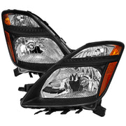 2006-2009 Toyota Prius Factory Headlights w/Amber Reflector Matt Black/Clear