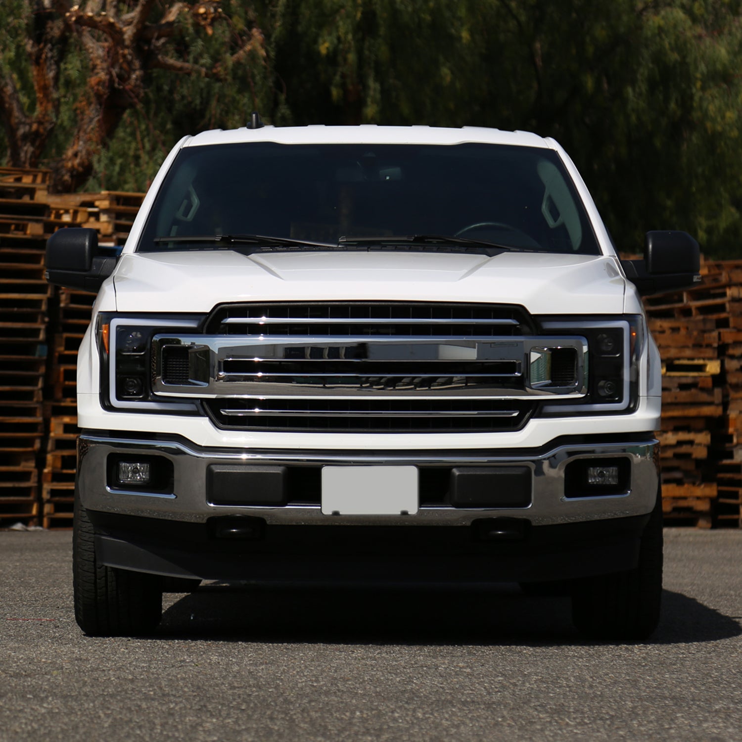2018-2020 Ford F-150 LED CBar Projector Headlights Signal Lights Black / Clear