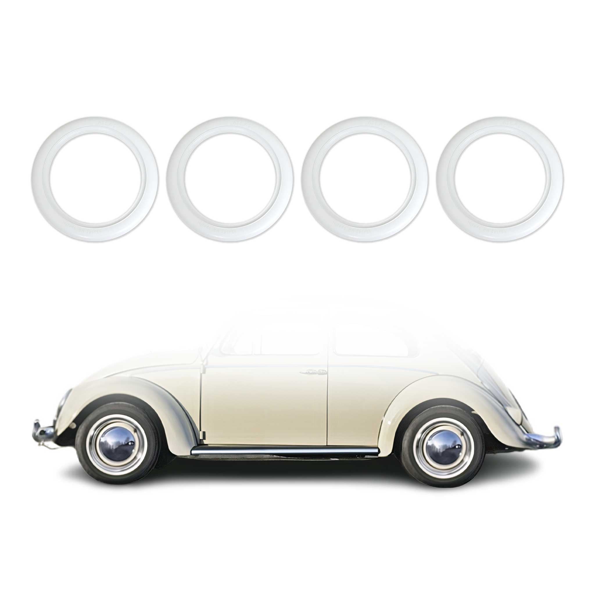 4x Portawalls White Wall Tire Insert 16" Rims Sidewall Set
