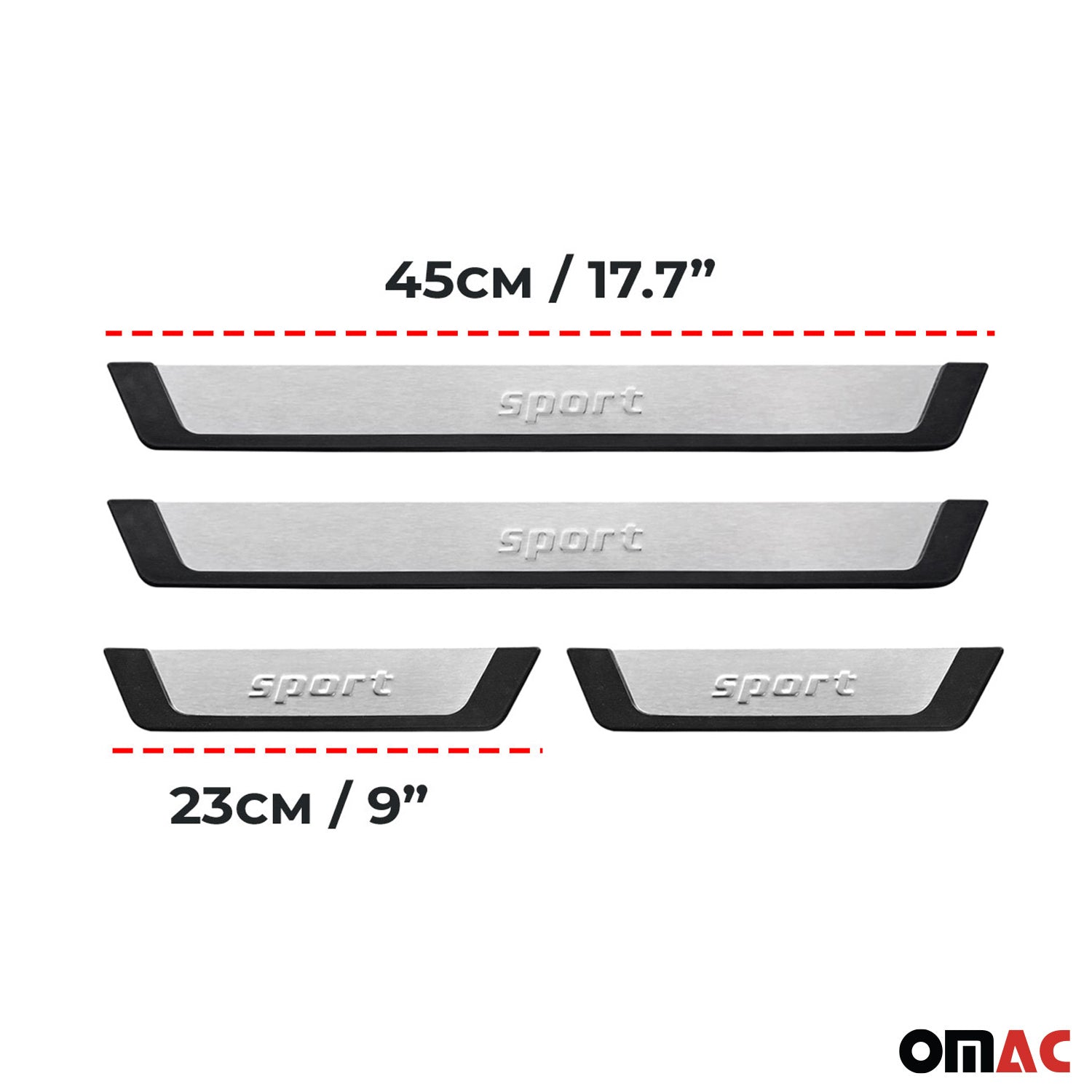 2017-2022 Nissan Rogue Sport Door Sill Scuff Plate Scratch Protector Sport Brushed Stainless Steel 4Pcs
