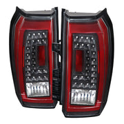 2015-2020 Chevy Tahoe/Suburban LS LT LTZ Premier Red Bar LED Tail Lights Black