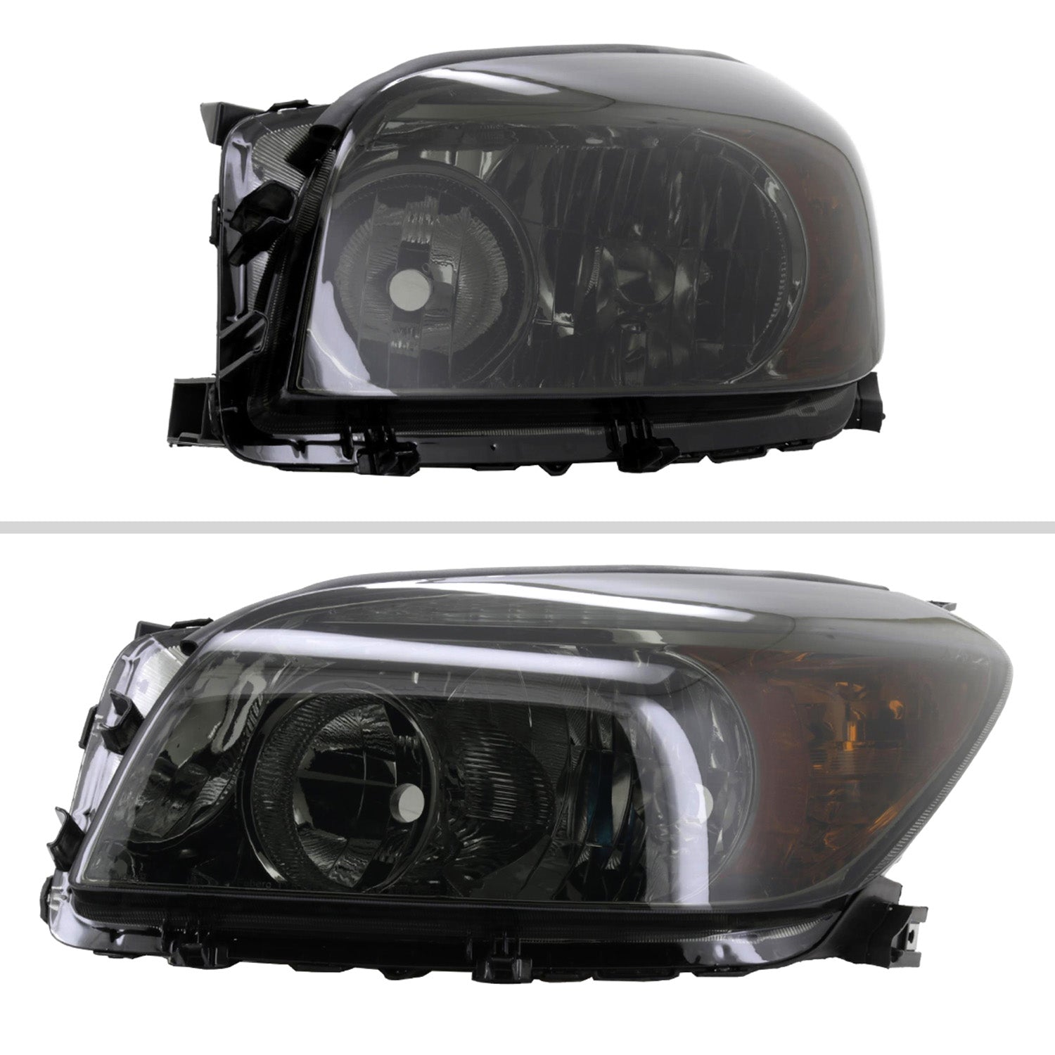 2006-2008 Toyota RAV4 Factory Style Headlights Chrome Housing/Smoke Lens