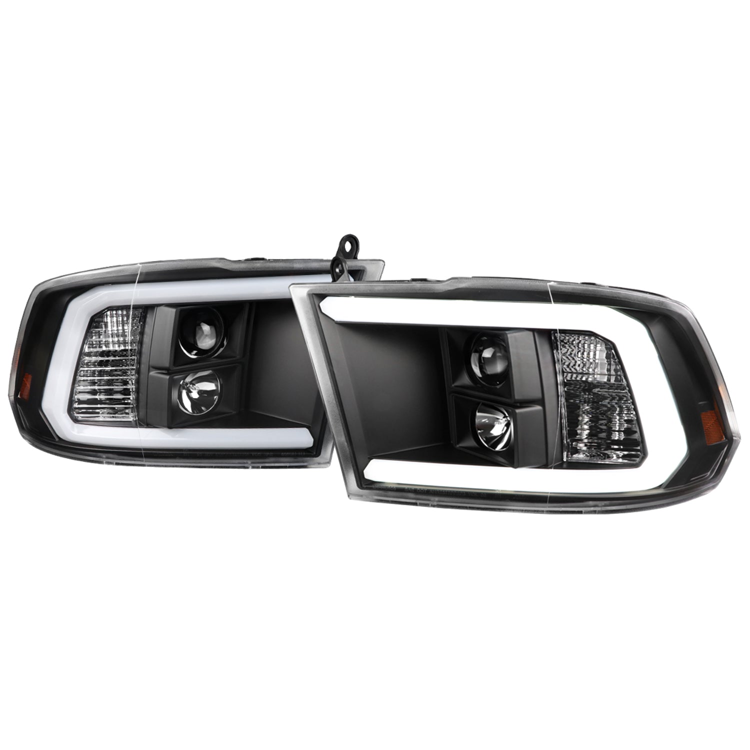 2009-2018 Dodge RAM 1500 / RAM 2500 3500 LED C-Bar Headlights Black