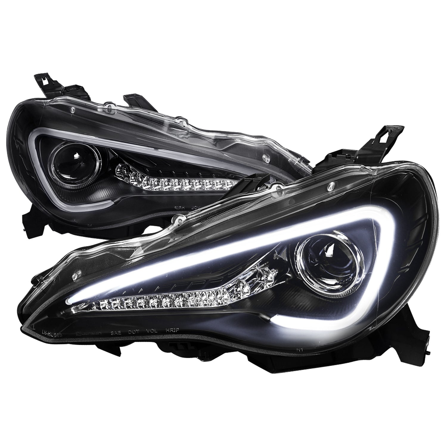 2012-2017 Toyota 86 Scion FR-S LED Bar Headlights Signal Lights Black