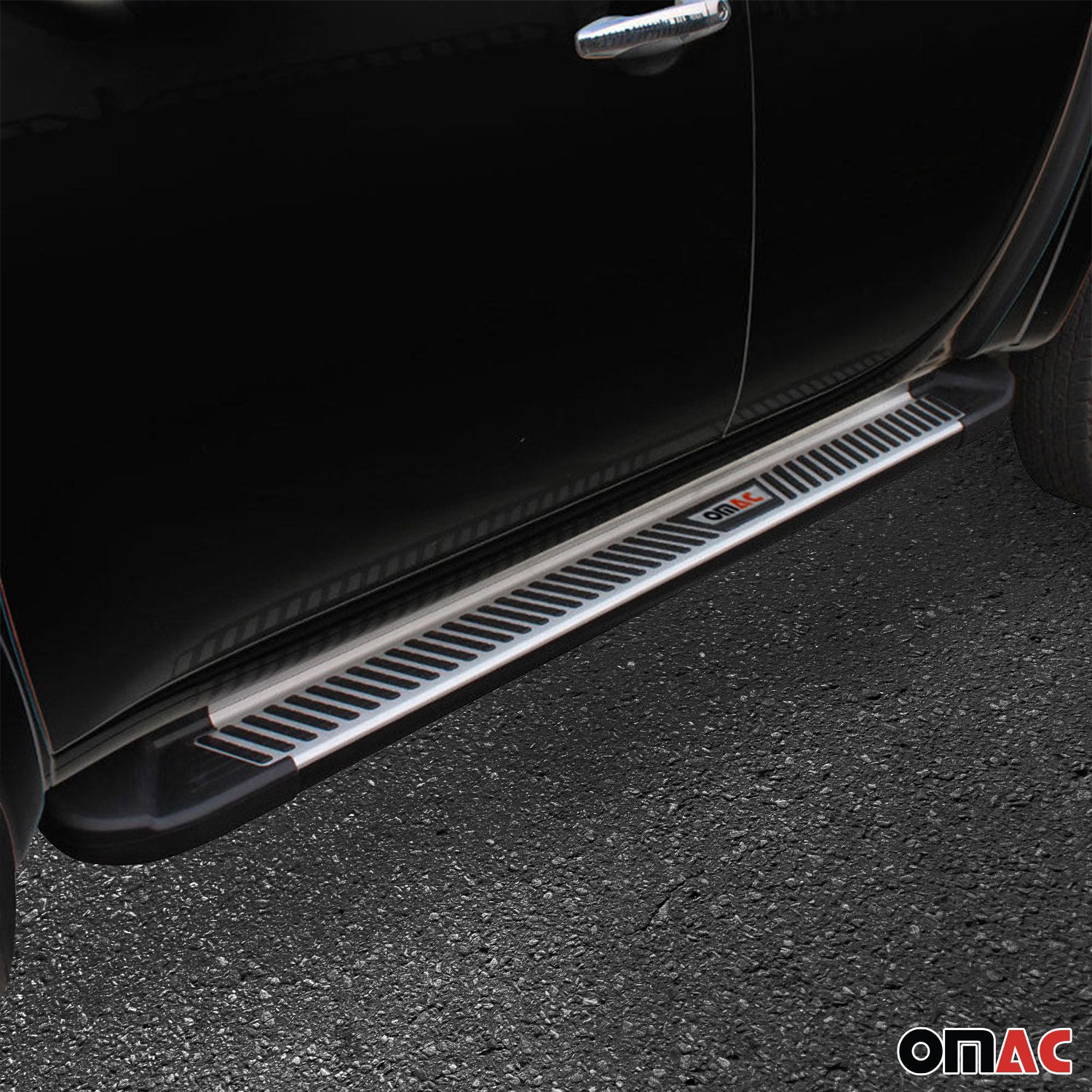 2009-2015 Honda Pilot Running Boards Side Steps Silver & Black