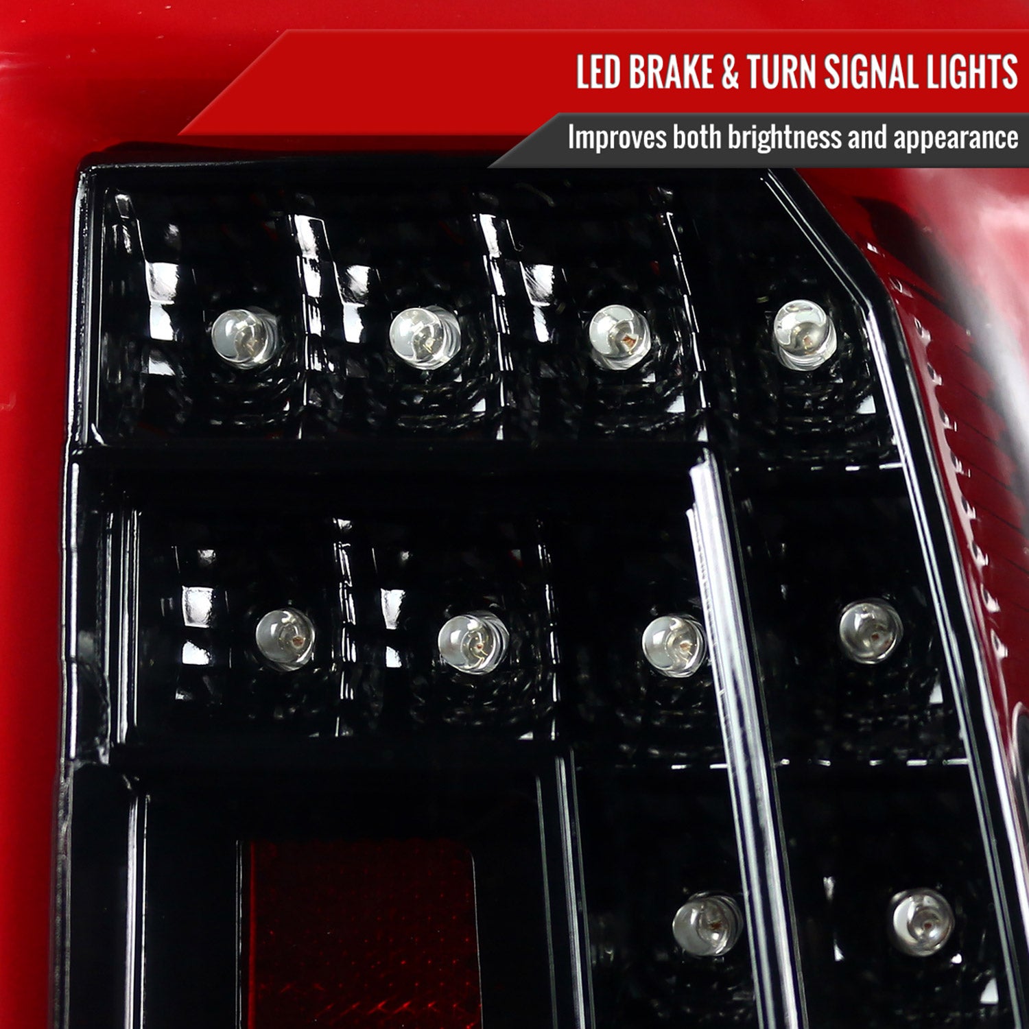 2015-2020 Chevy Tahoe/Suburban LS LT LTZ LED Tail Lights Jet Black/Clear