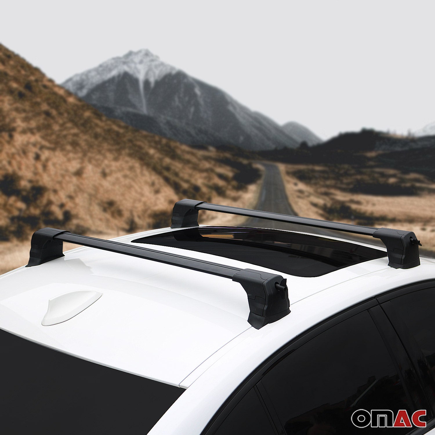 2015-2021 Mercedes C Class W205 Sedan Roof Rack Cross Bars Black