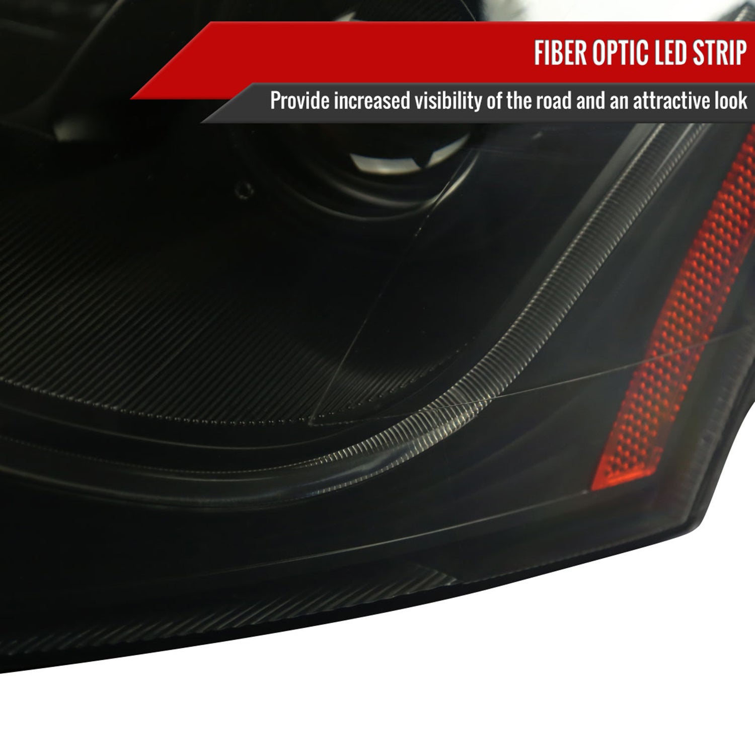 1999-2006 Audi TT LED Bar Projector Headlights Black Housing/Smoke Lens
