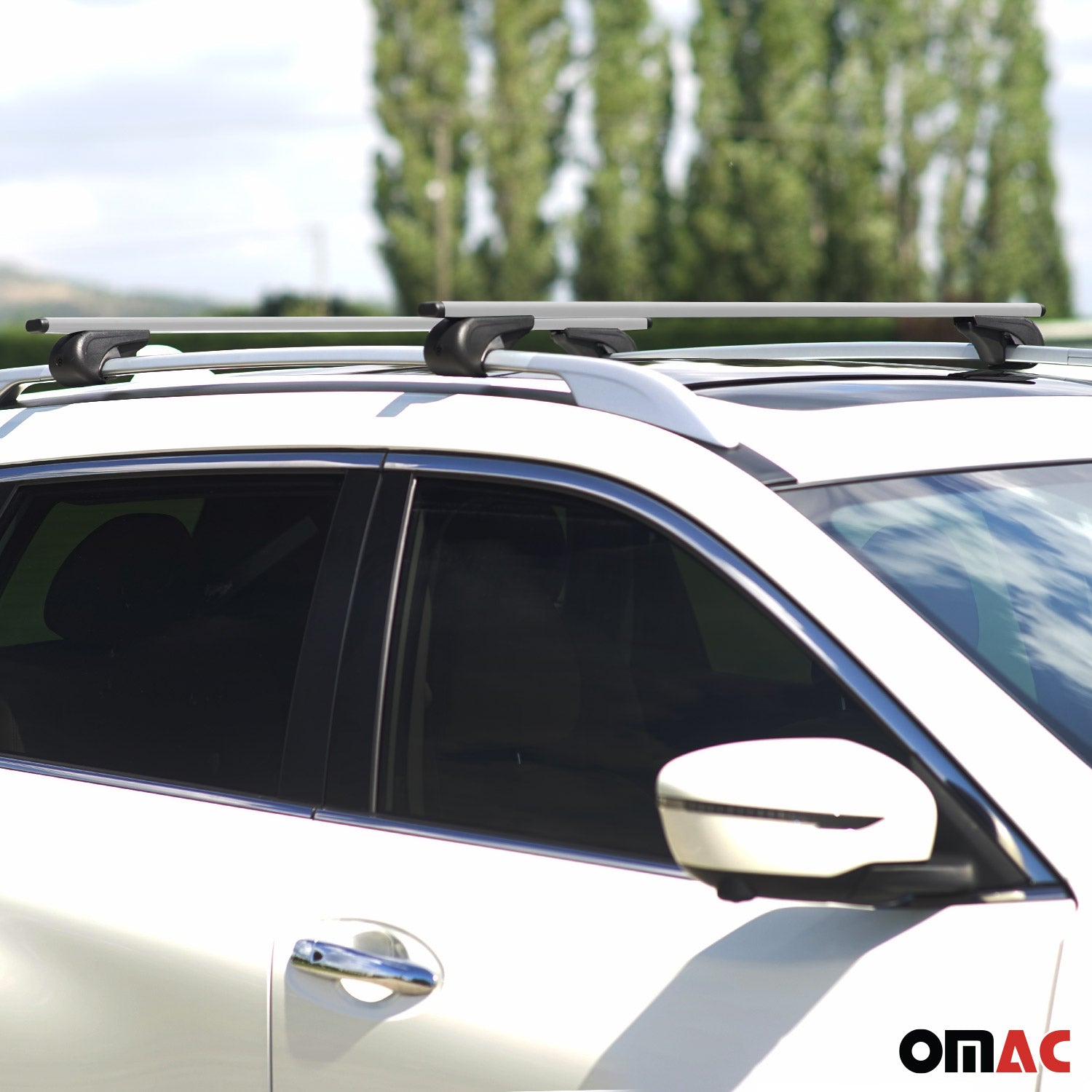 Roof Racks Cross Bars Carrier Durable for Audi A4 Wagon 2001-2005 Gray 2Pcs