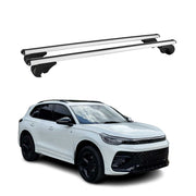 2025-2026 VW Tiguan Roof Rack Cross Bars Luggage Carrier Alu Silver 2Pcs