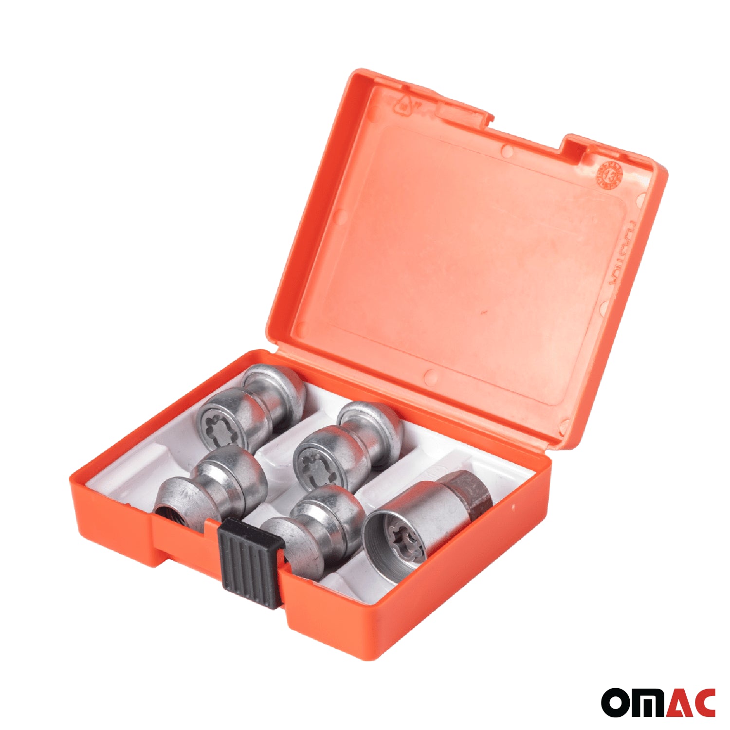 Wheel Lock Kit for Land Rover LR2 M14X1,5 Nut Galvanized Silver 4Locks & 1Key