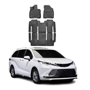 2021-2026 Toyota Sienna Floor Mats Liners Full Set All Weather 7 Seats