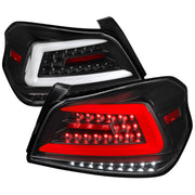 2015-2021 Subaru WRX Sequential White Bar LED Tail Lights Matte Black/Clear