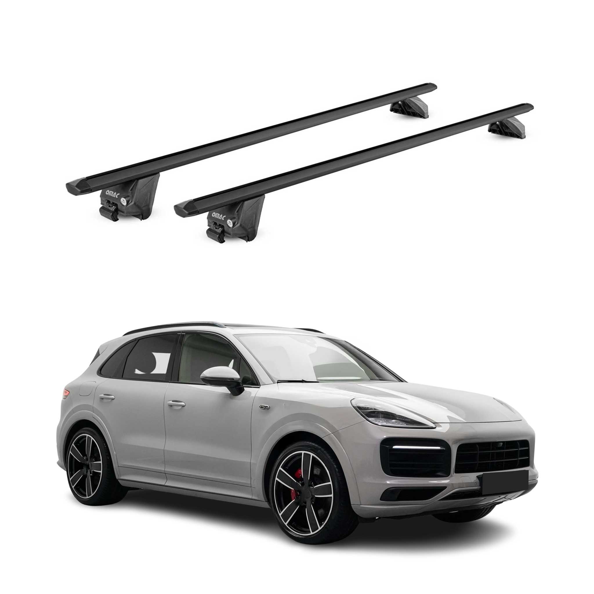2017-2026 Porsche Cayenne Roof Rack Cross Bars Black