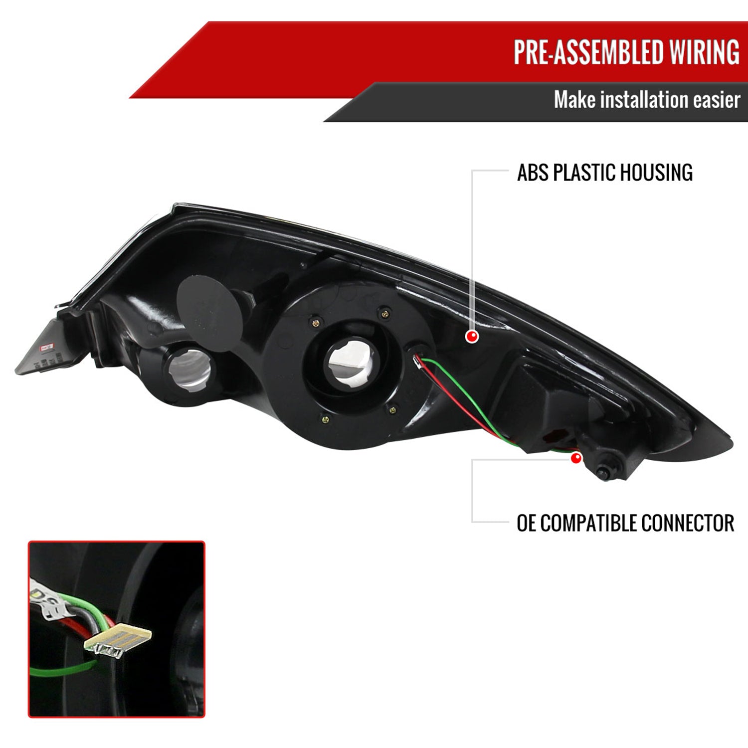 2006-2011 Mitsubishi Eclipse LED Tail Lights Chrome Housing/Clear Lens