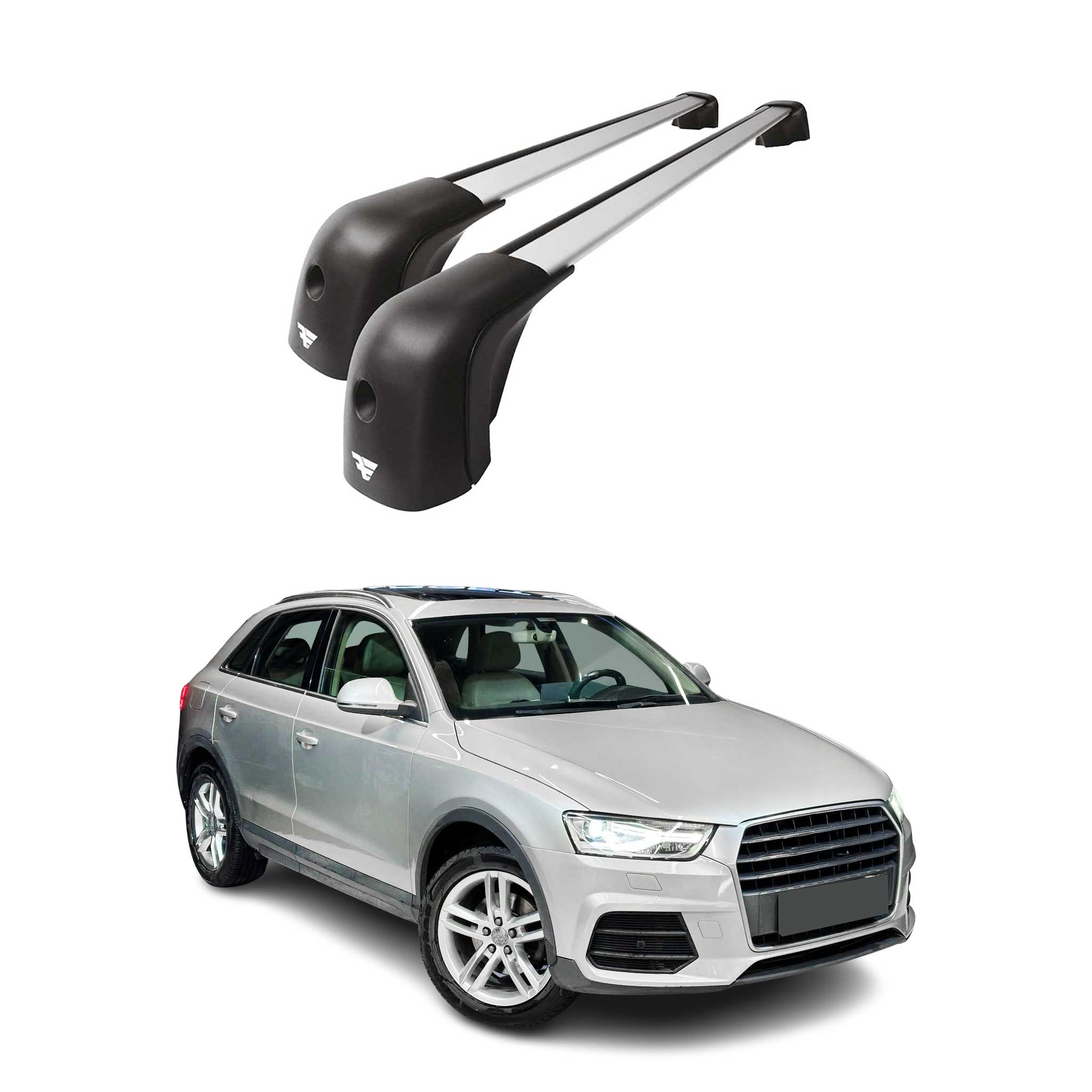 2015-2026 Audi Q3 Roof Racks Cross Bars Silver