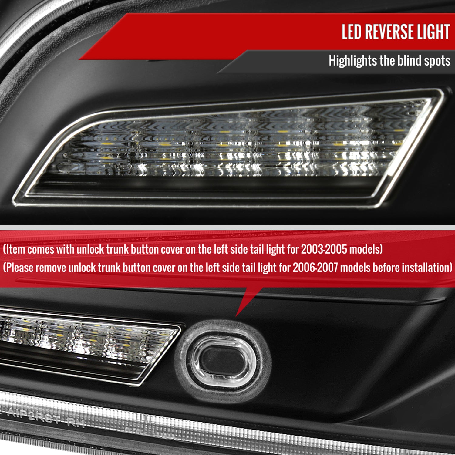 2003-2007 Infiniti G35 Coupe White LED Halo Signal Tail Light Matt Black/Clear