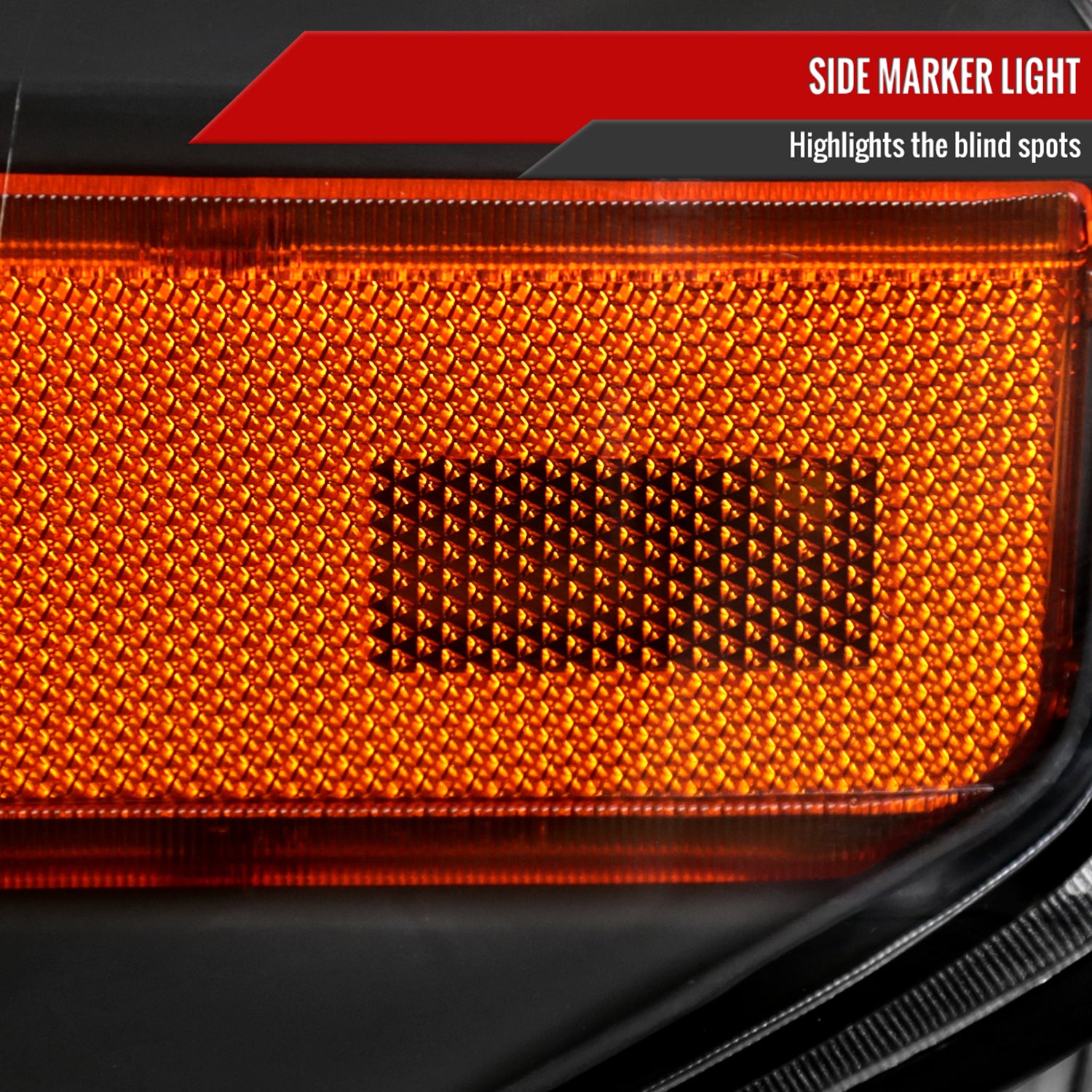 2014-2021 Toyota Tundra Factory Crystal Headlights Amber Reflectors Matt Black