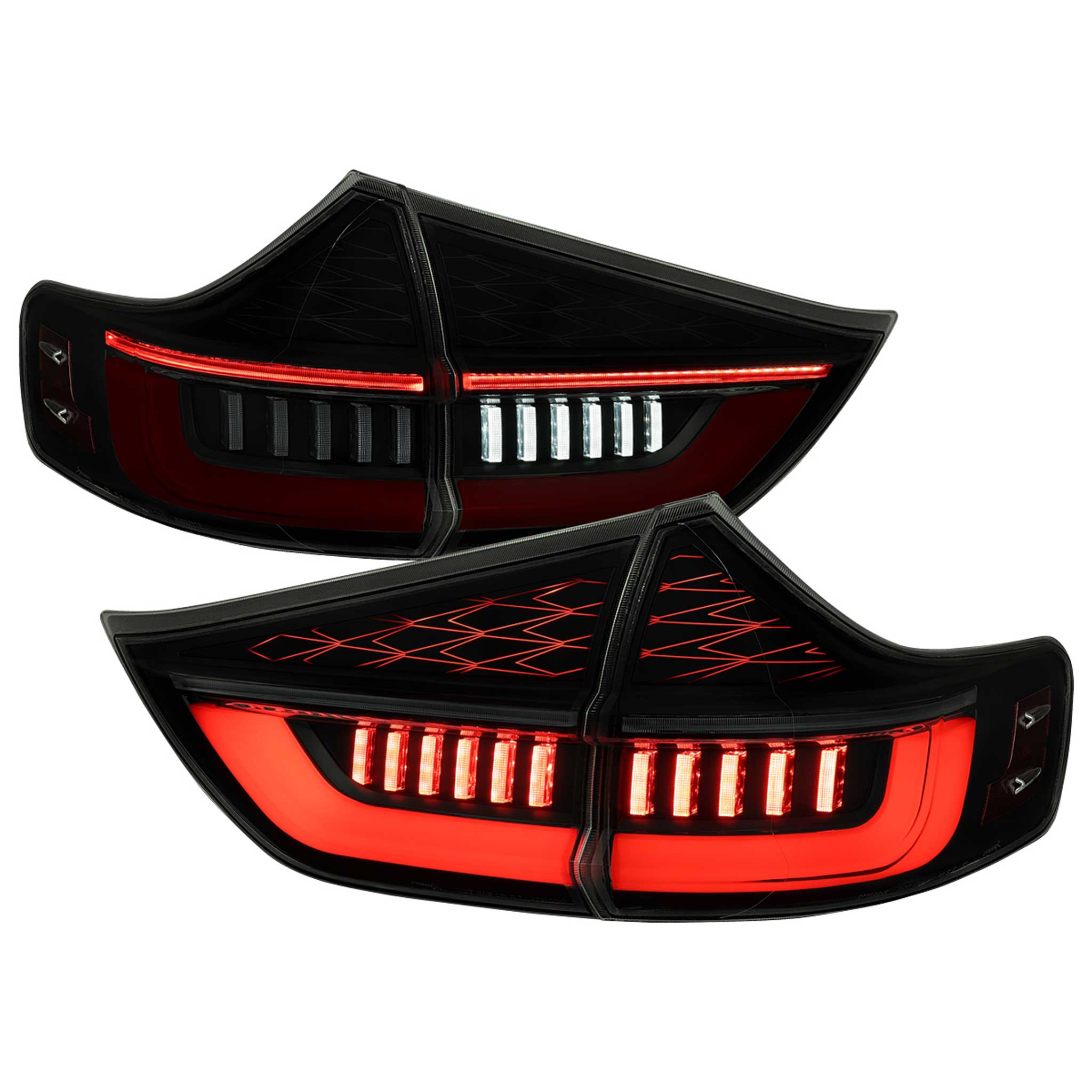 For Toyota Sienna 2015-2020 Full LED Tail Lights Sequential Red Fiber Optic Black Smoked Lens Startup