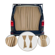 Chevrolet Astro Trunk Tailgate Curtains Beige 2 Privacy Curtains