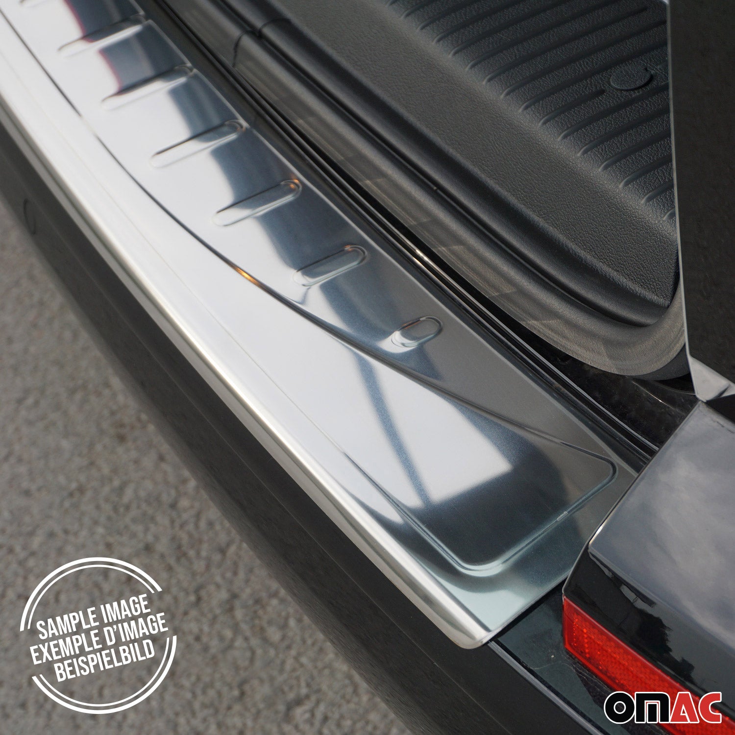 Rear Bumper Sill Cover for Volkswagen Tiguan 2.gen 2018-2024 S.Steel Polished