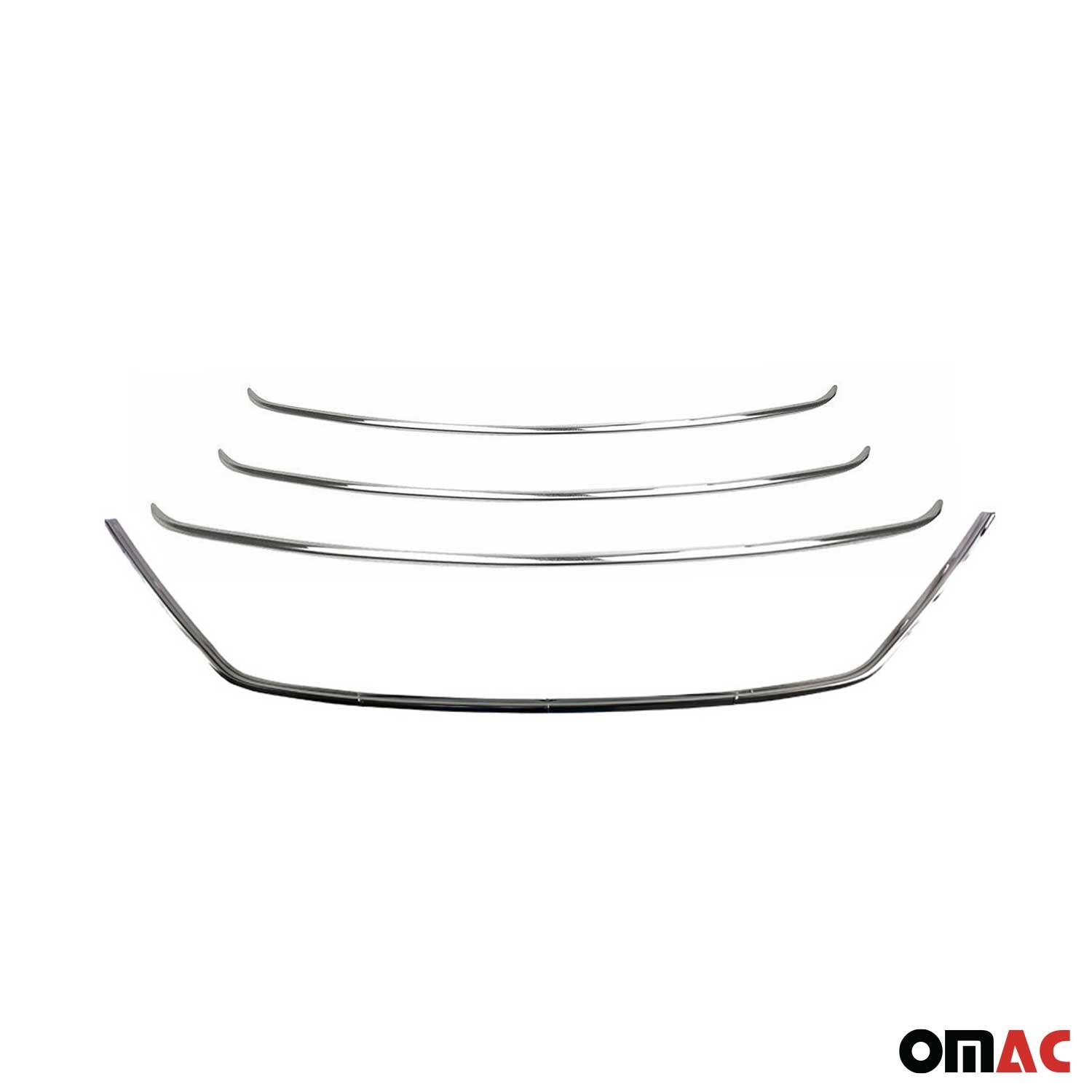 2010-2015 Hyundai Tucson Front Bumper Grill Trim Molding Stainless Steel Silver 4 Pcs