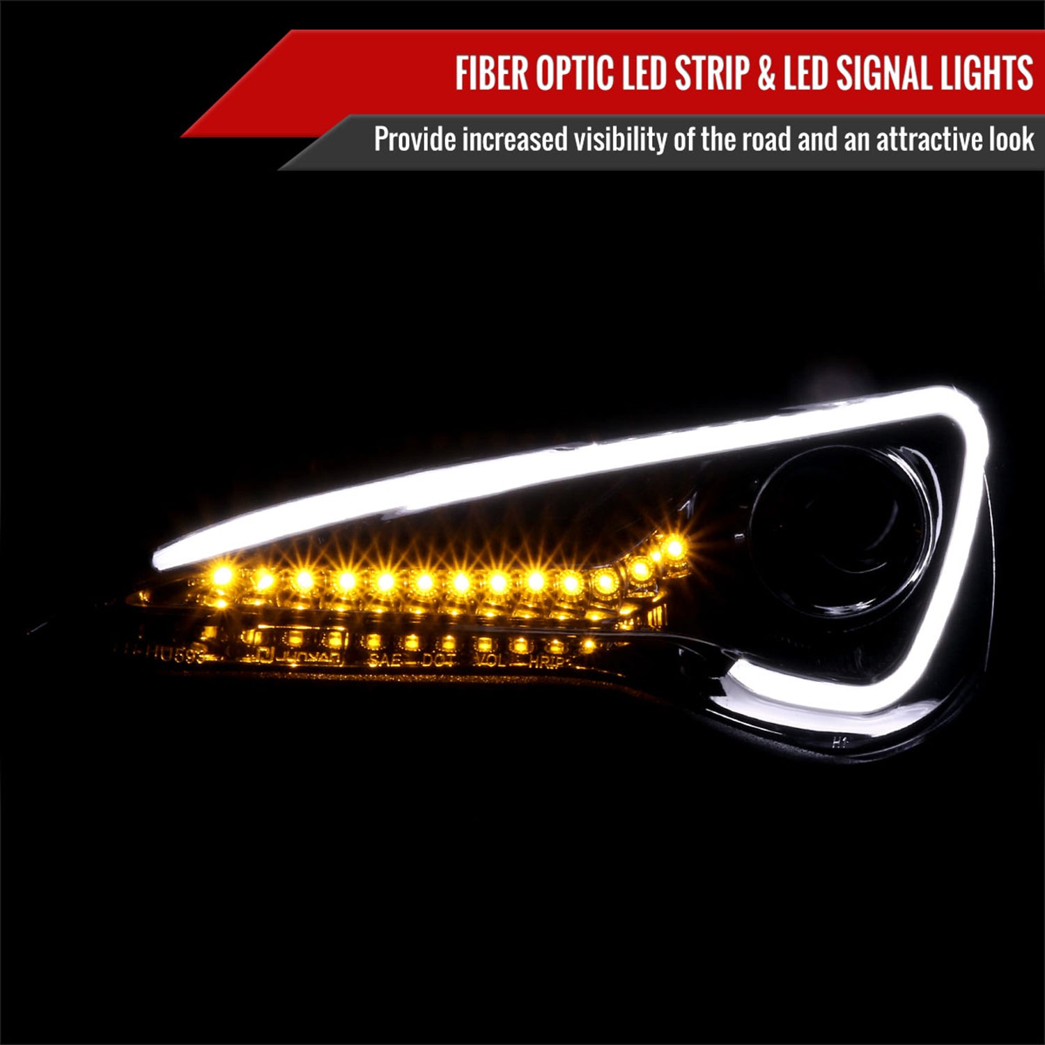 2012-2017 Scion FRS/ Toyota 86 LED Bar Headlights LED Signal Lights Jet Black