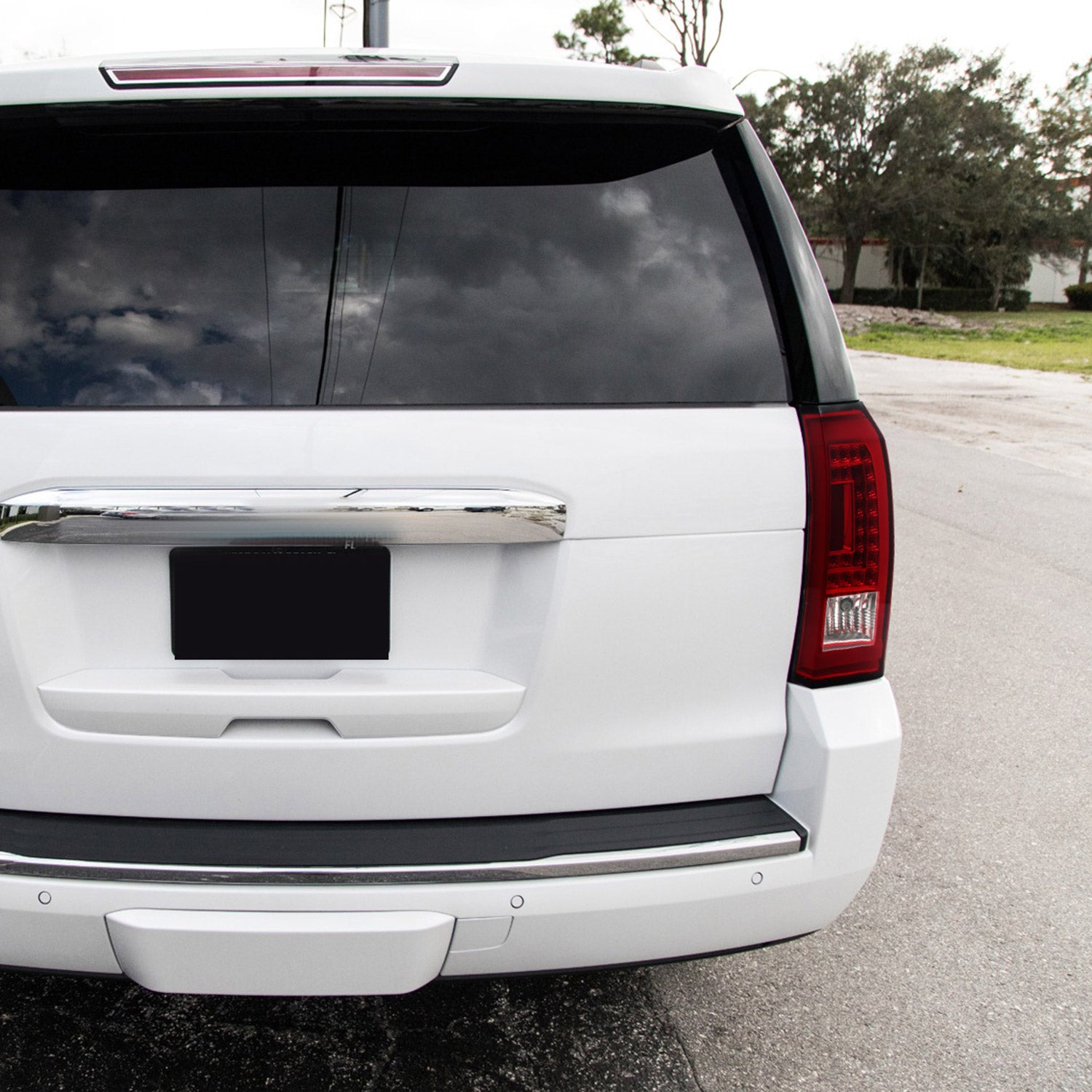 2015-2020 GMC Yukon/Yukon XL Denali SLE/SLT LED Tail Lights Chrome/Red Clear