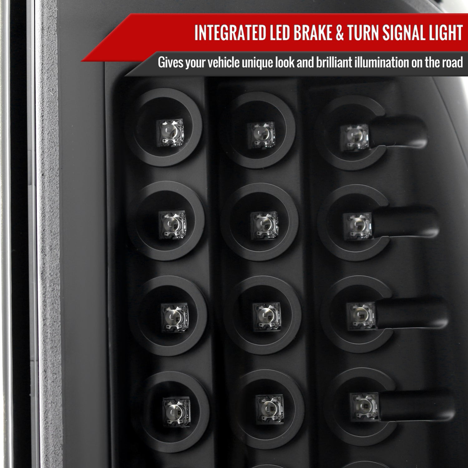 2007-2009 Dodge RAM LED Tail Lights Matte Black Housing/Clear Lens