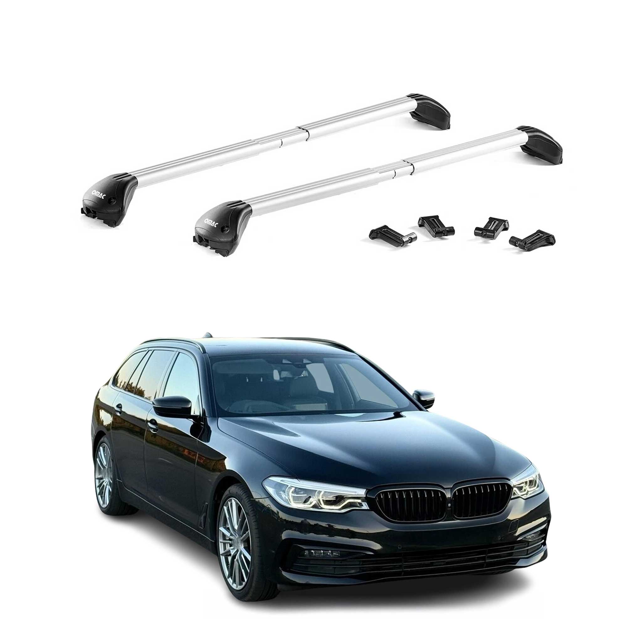 2017-2019 Ford Fiesta Active Roof Rack Cross Bars Silver