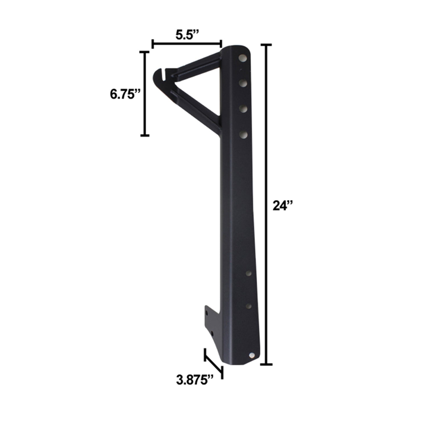 2007-2018 Jeep Wrangler 50" Windshield Light Mounting Bracket Black