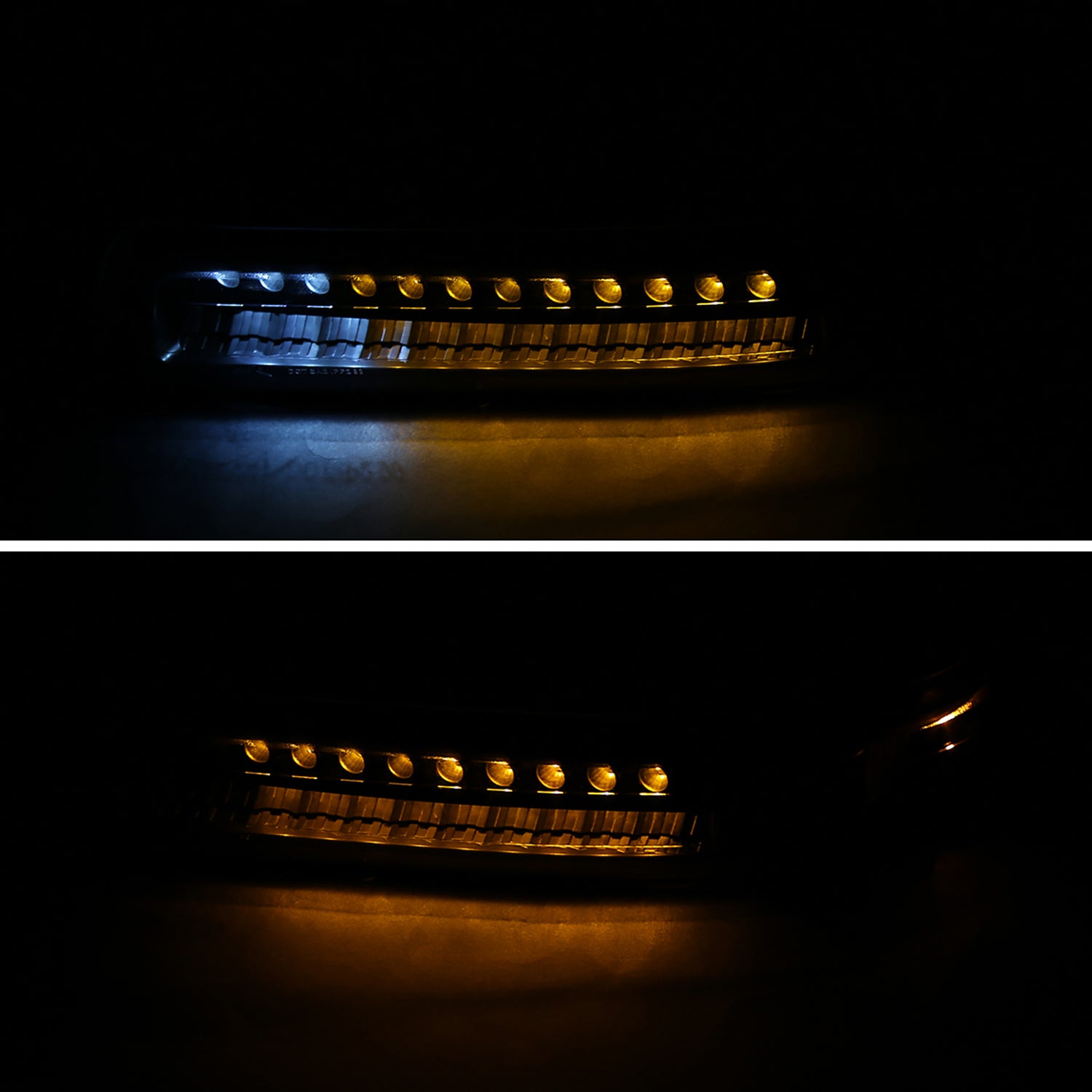 1999-2002 Chevy Silverado/ Tahoe/Suburban Dual Halo Headlights LED Black