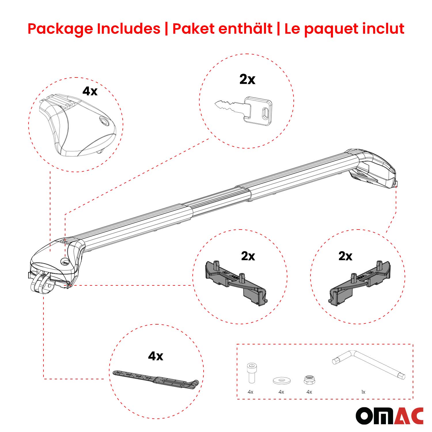 2023-2026 Kia Sportage Roof Rack Cross Bars Silver Lugage Carrier 2 Pcs