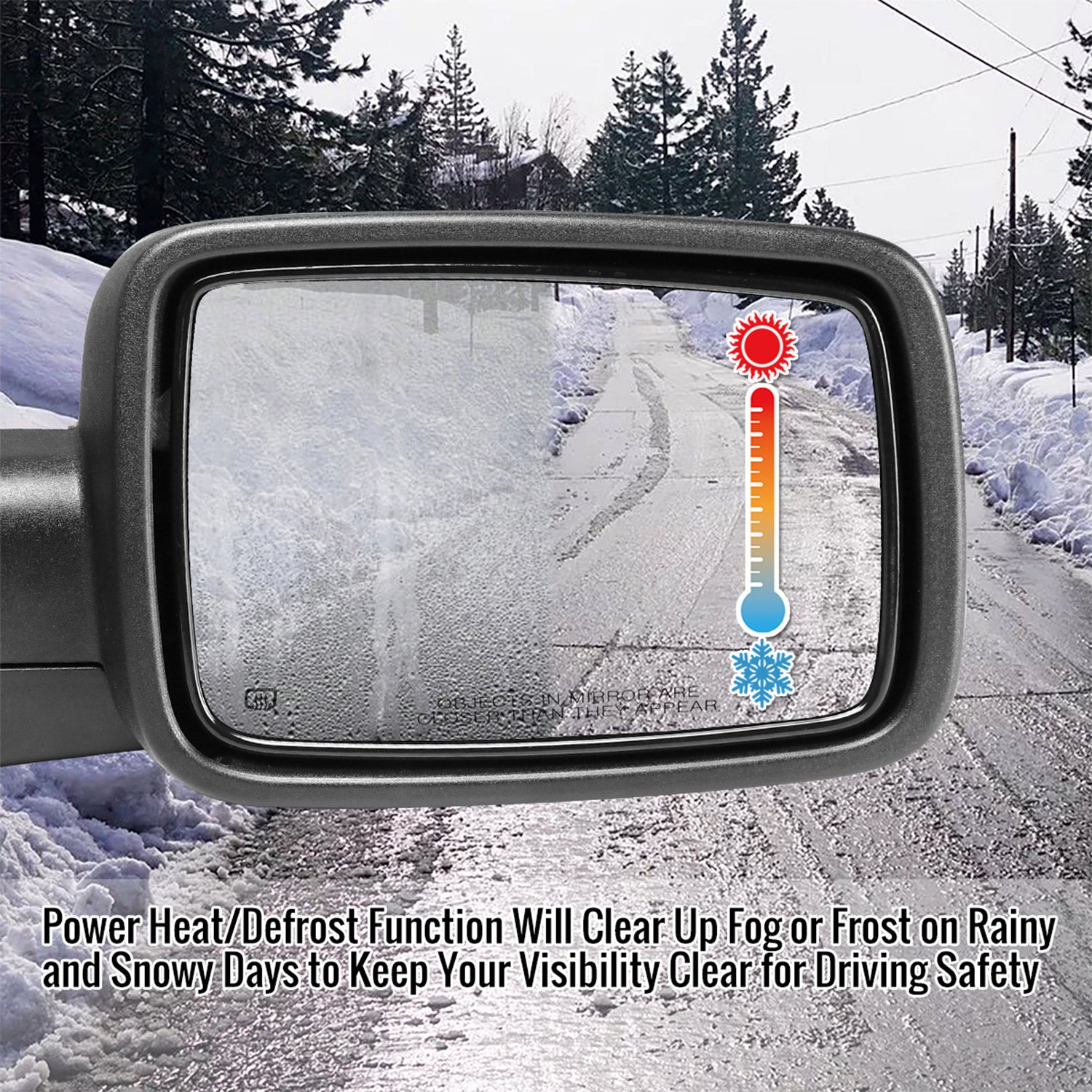 2013-2019 Dodge RAM Black Auto-Fold & Heated Side Mirror Turn Signal Passenger