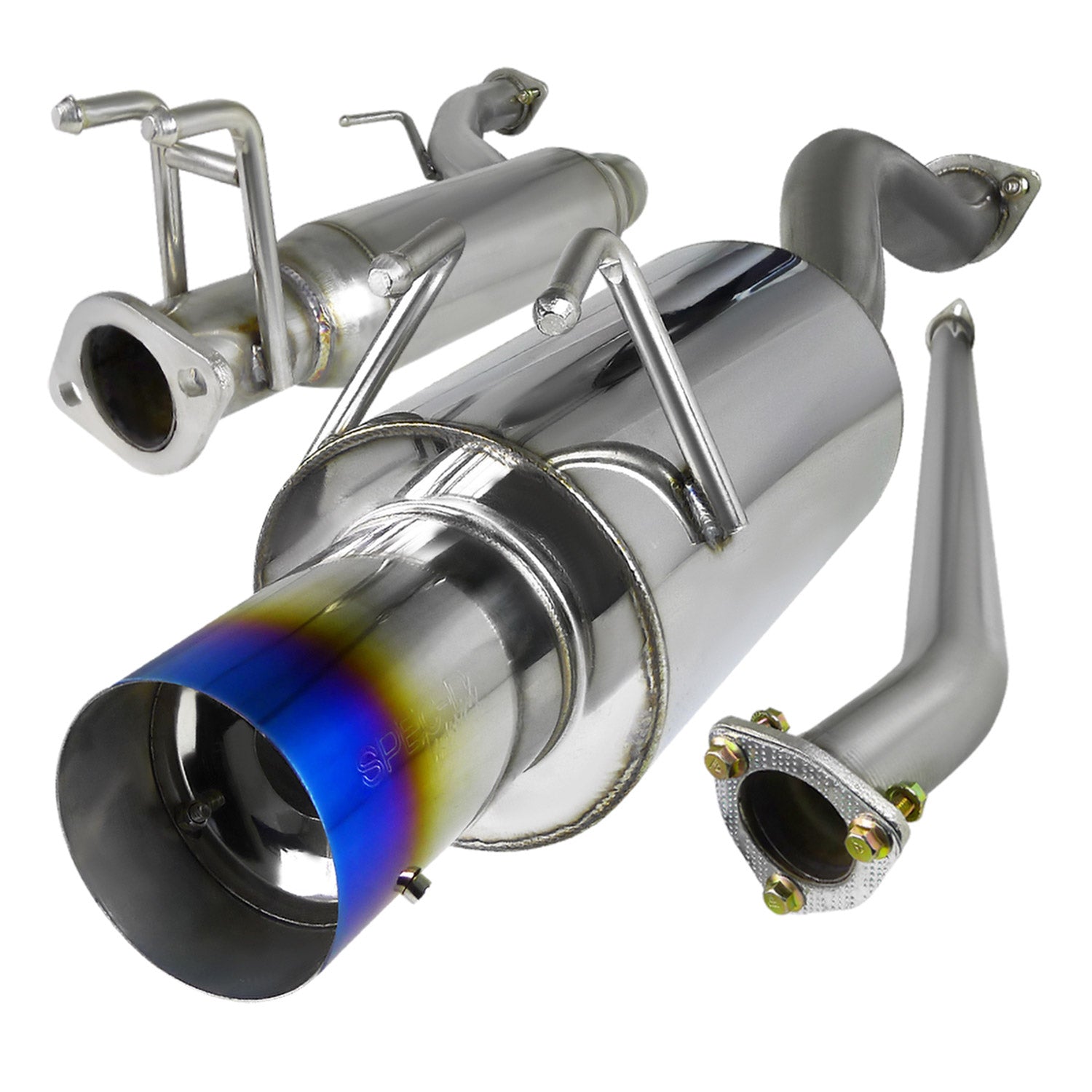 2006-2011 Honda Civic EX LX DX Sedan T-304 Steel N1 Catback Exhaust Burnt Tip