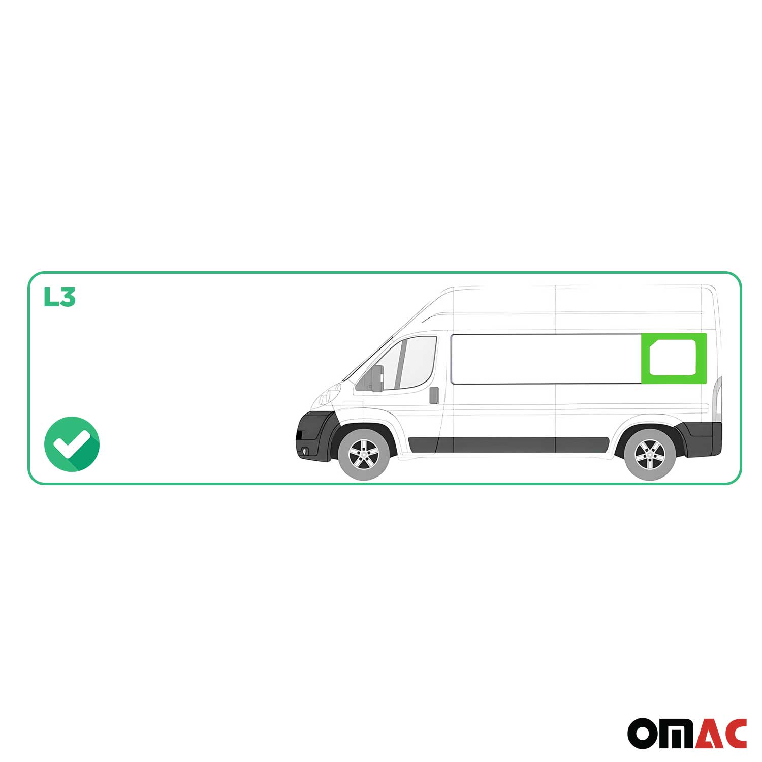 2014-2026 RAM ProMaster Window Glass Fit Kit Rear Left Side L3 Long
